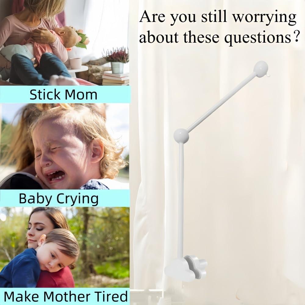 Brazo Móvil Ajustable de Madera Accfore para Cuna Blanco