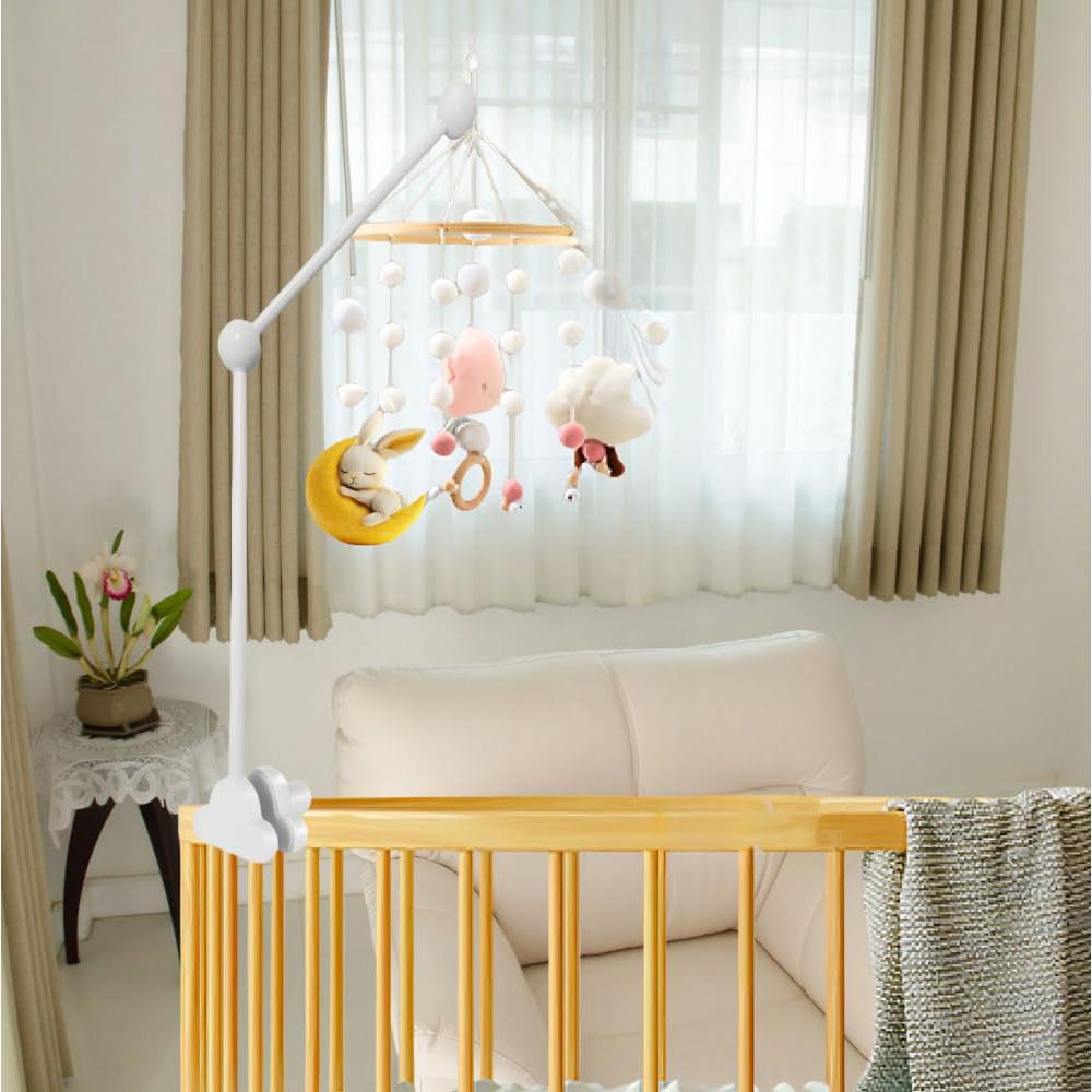 Brazo Móvil Ajustable de Madera Accfore para Cuna Blanco