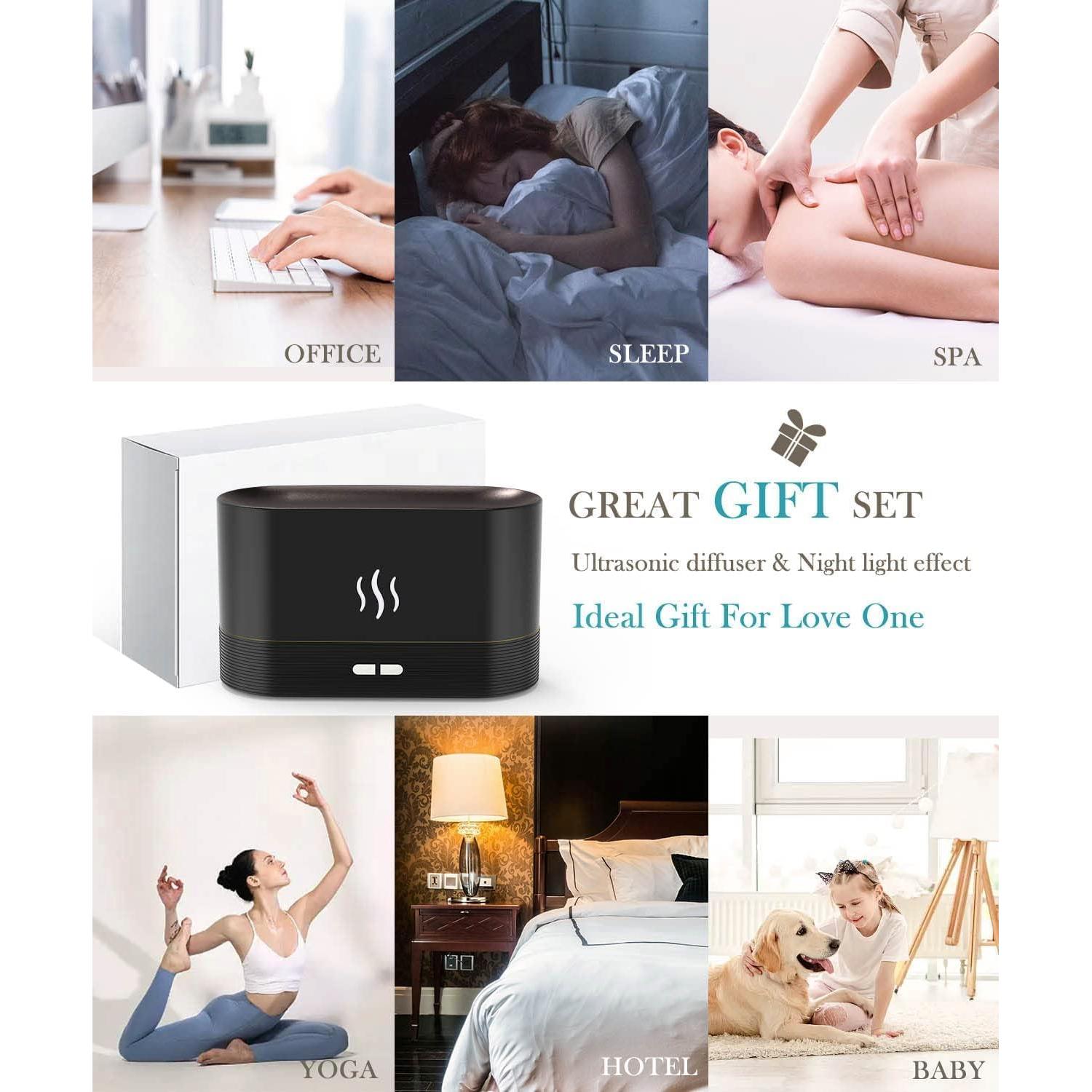 Difusor de Aroma Aegci A-F503 180ml Negro con Luz LED