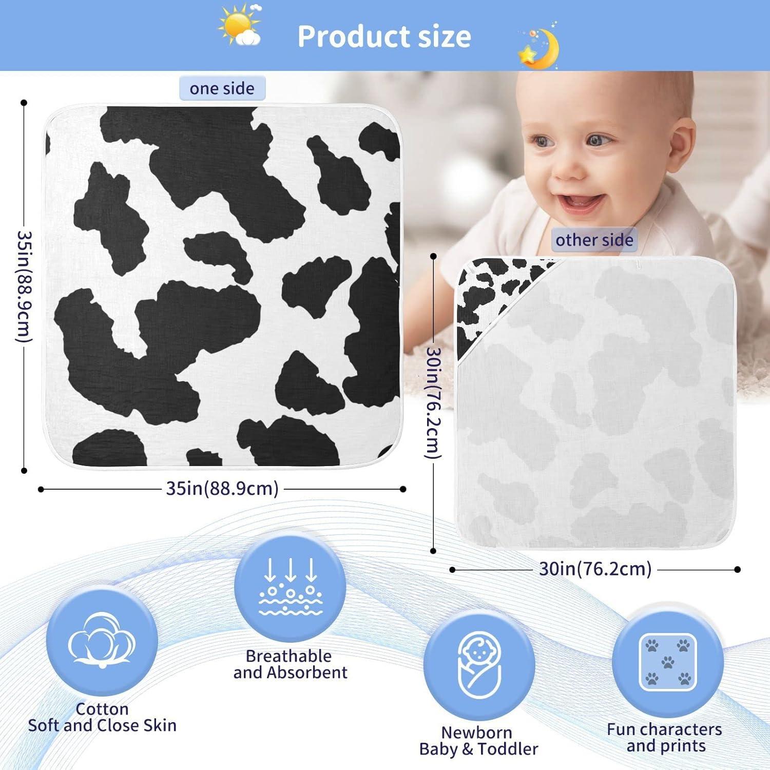 Toalla con Capucha WELLDAY 100% Algodón 76x76 cm Estampado Vaca