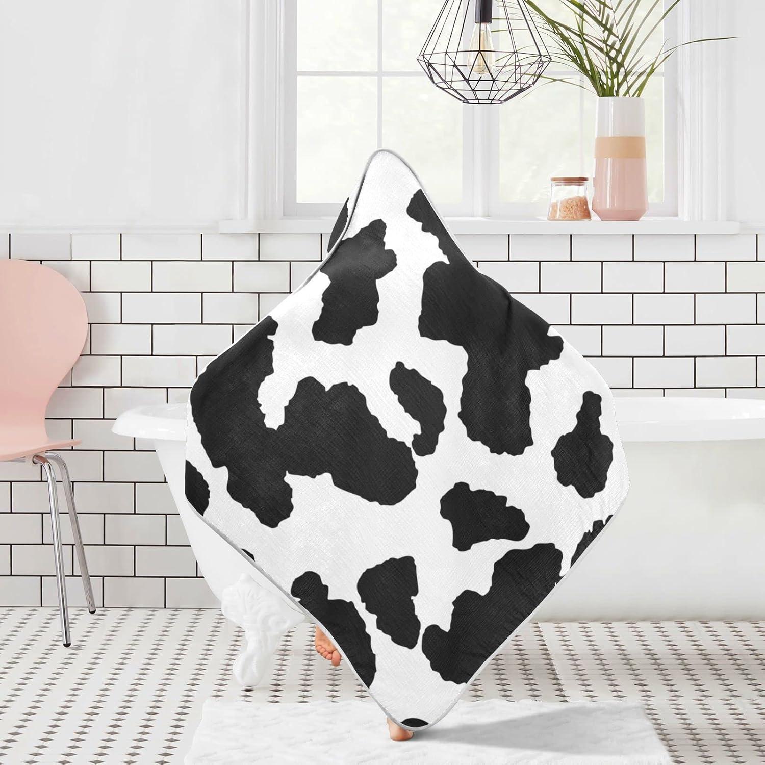 Toalla con Capucha WELLDAY 100% Algodón 76x76 cm Estampado Vaca