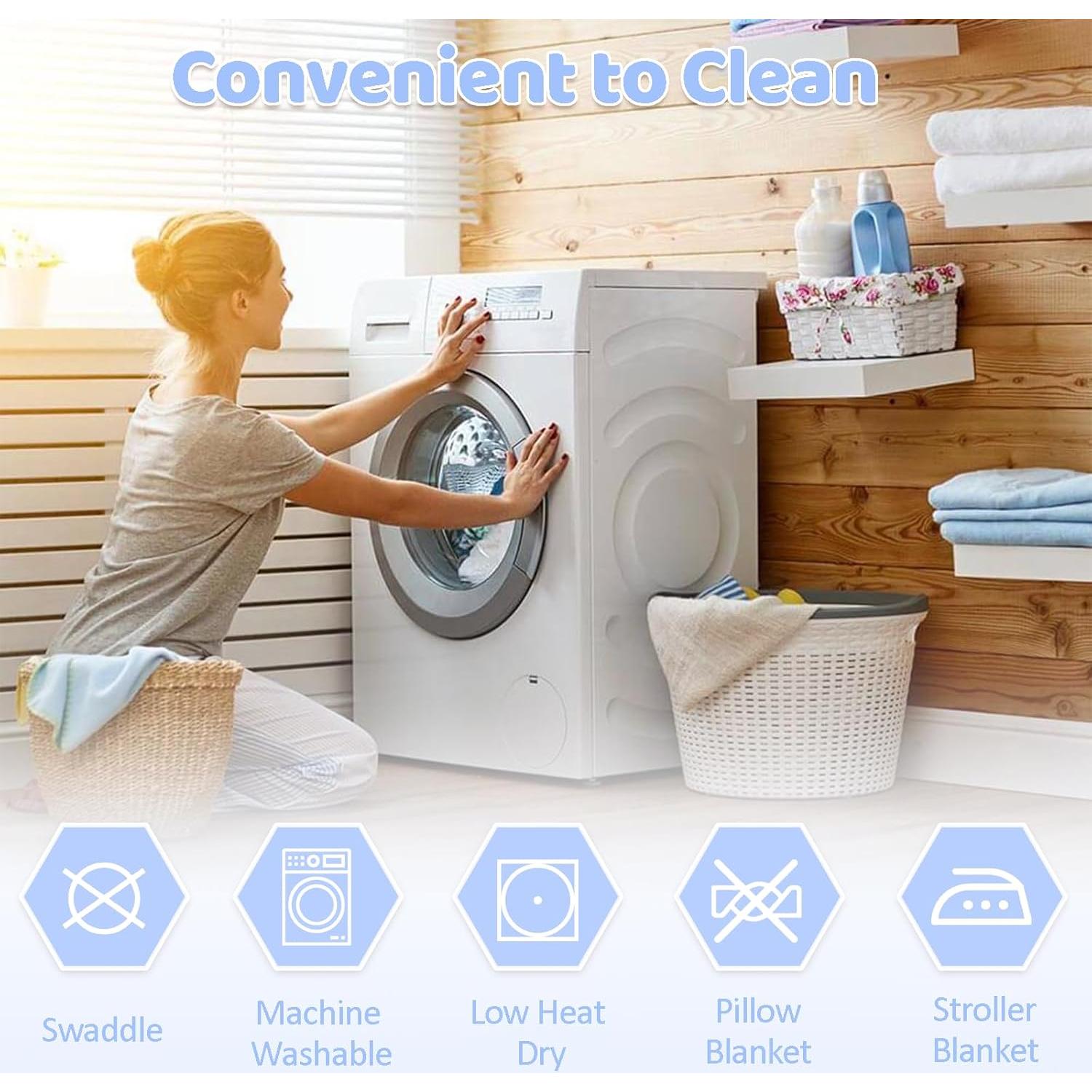 Toalla de Baño para Bebés ICKYOU 109x109 cm Algodón Muselina