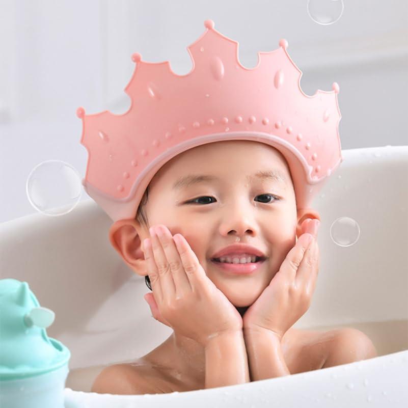 Gorro de Baño Ajustable MERRYHAPY para Niños Rosa 22x11cm