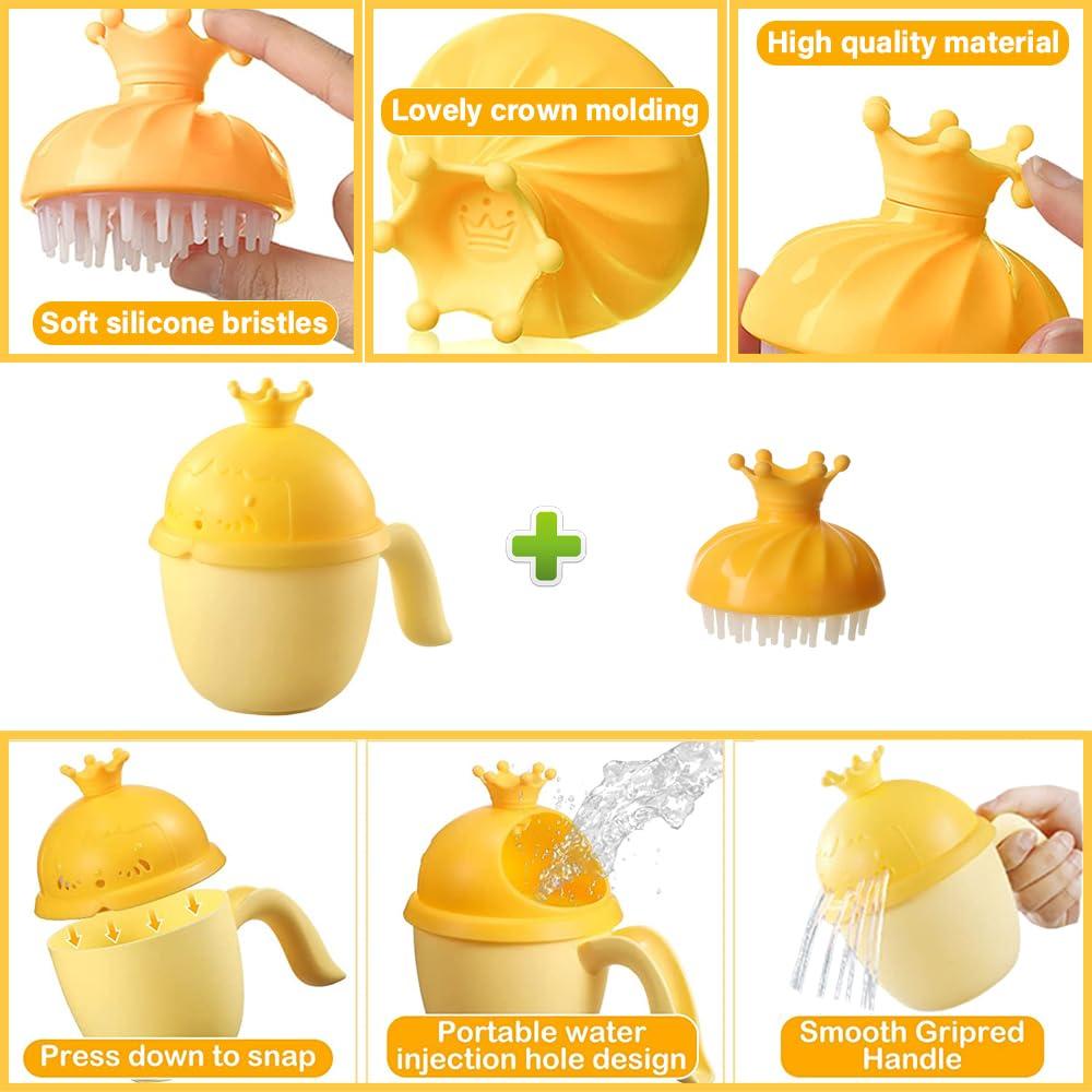 Gorro de Ducha para Bebé Thcbme Amarillo Ajustable 0-9 Años