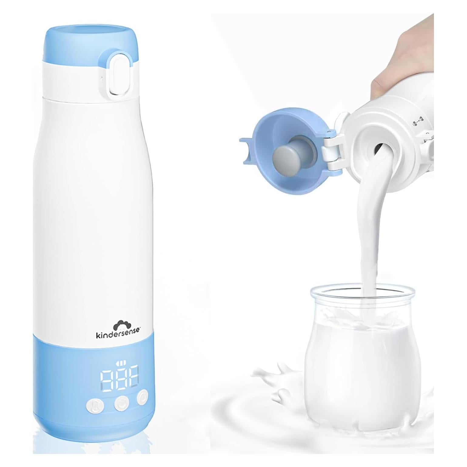 Calentador de Botellas KinderSense Portátil 12 Fl Oz 55W Azul