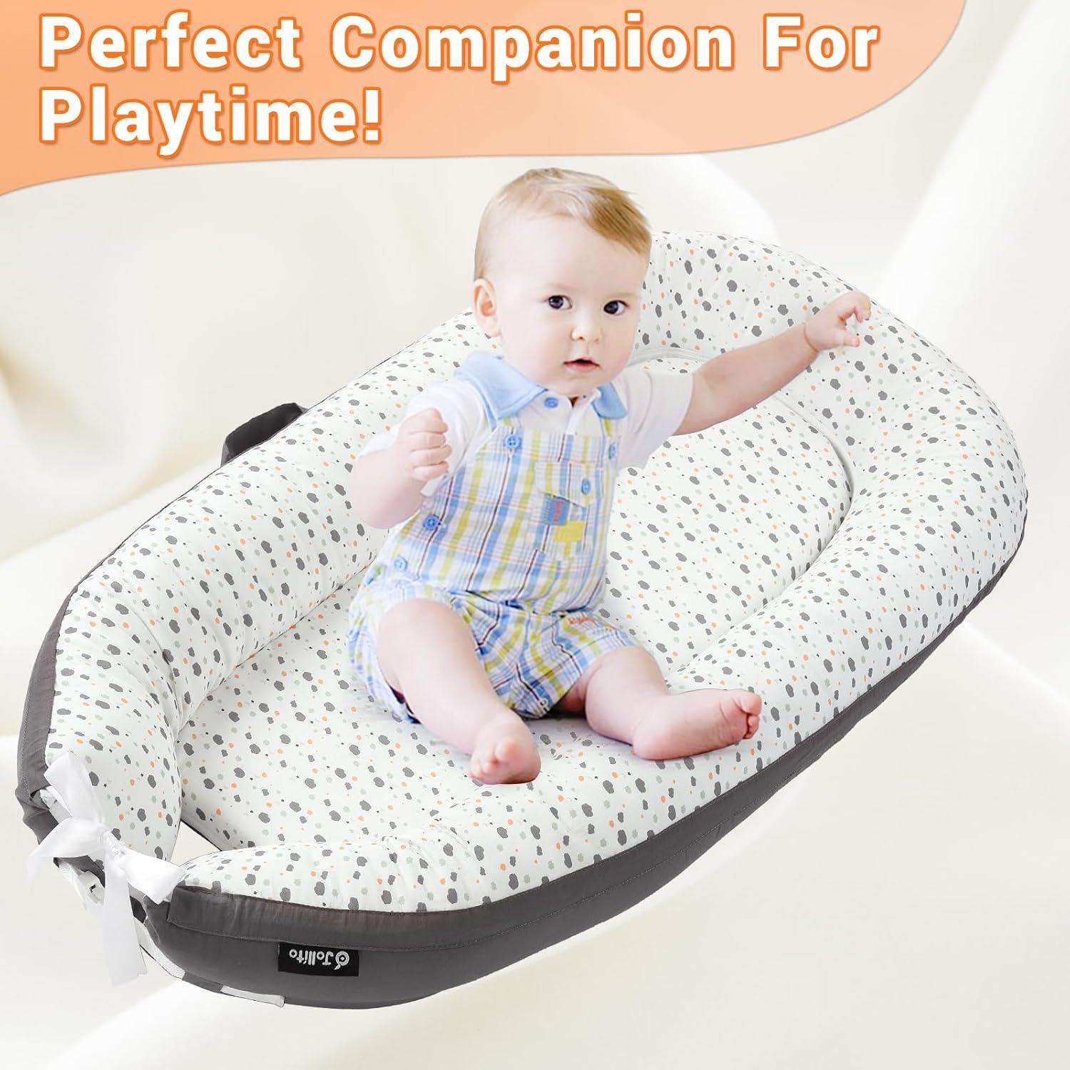 Lounger para Bebés JOLLITO 100% Algodón Gris 0-24 Meses