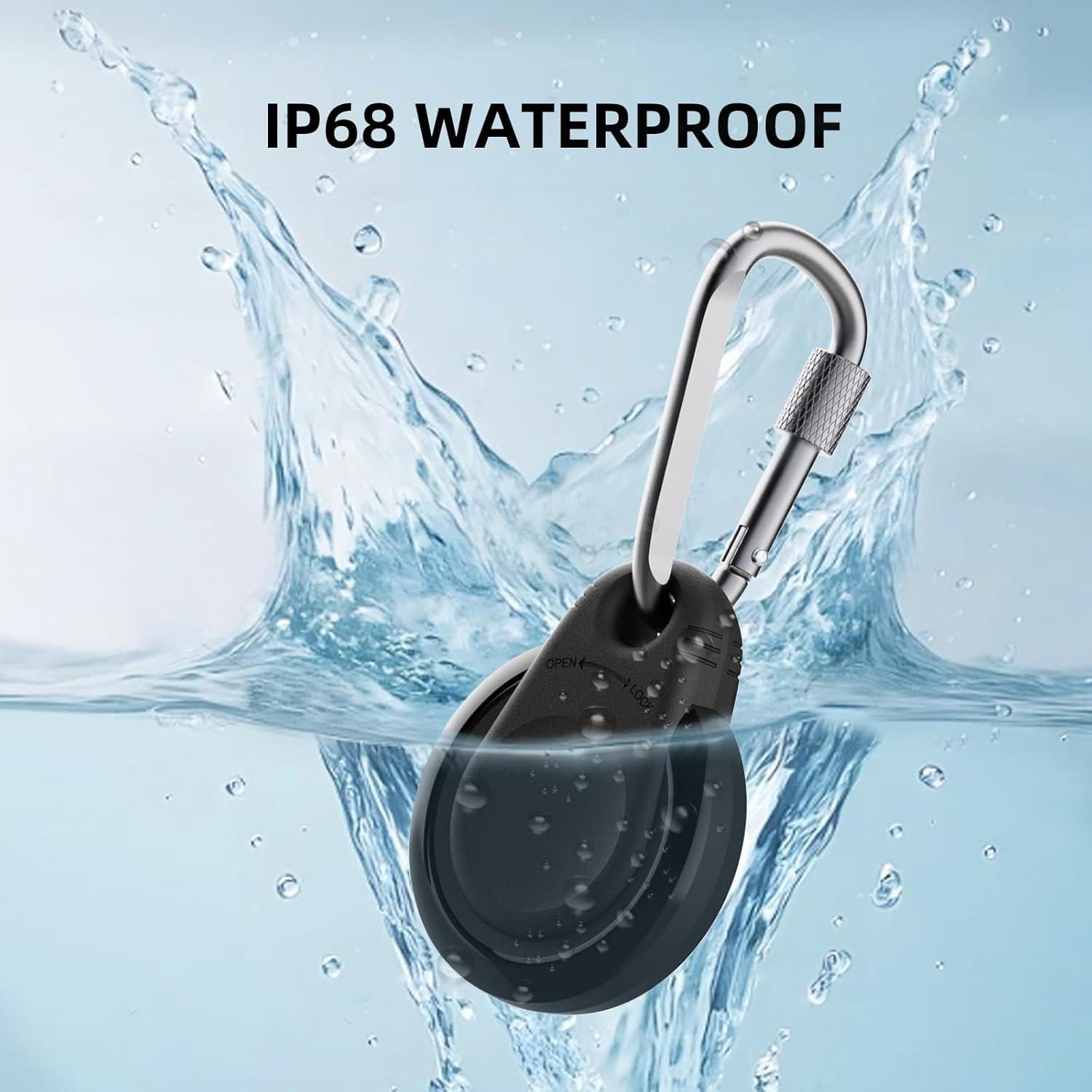 Soporte Impermeable para AirTag Holixcase Negro 4 Pack