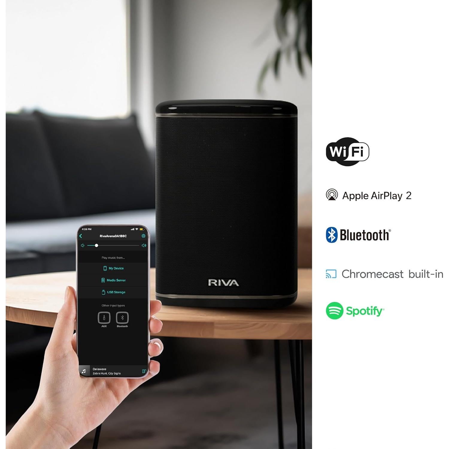 Altavoz RIVA Arena Hi-Fi Bluetooth 50W Multiroom Negro