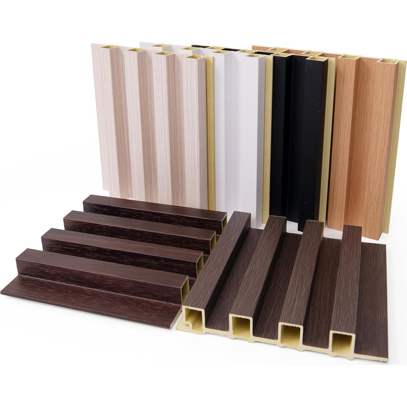 Panel Acústico de Listones WPC Art3d - Muestra 6 Piezas 15.24 cm