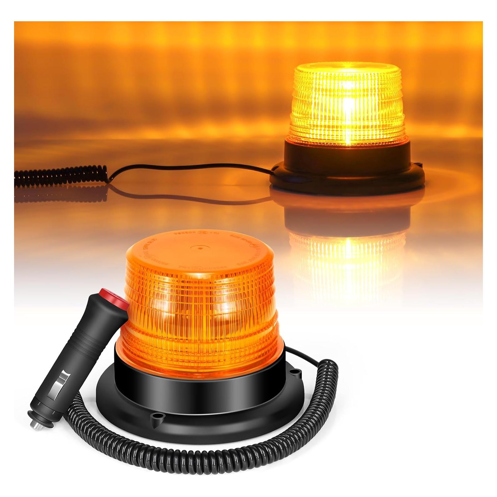 Luz Estroboscópica LED Dinfu Ámbar 10W Magnética IP67