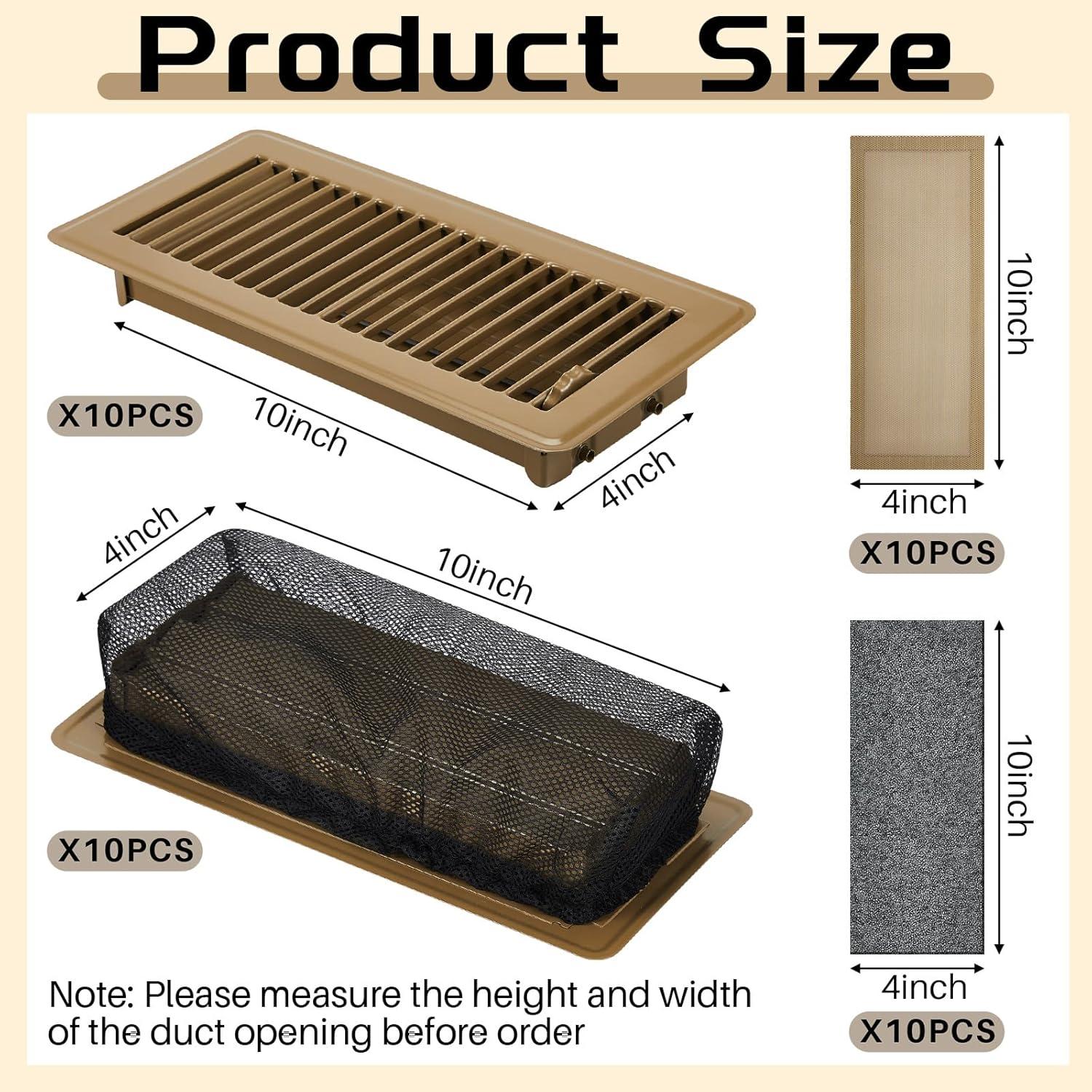 Juego de Rejillas de Piso Zonon 40 Pcs 10 x 25 cm Marrón