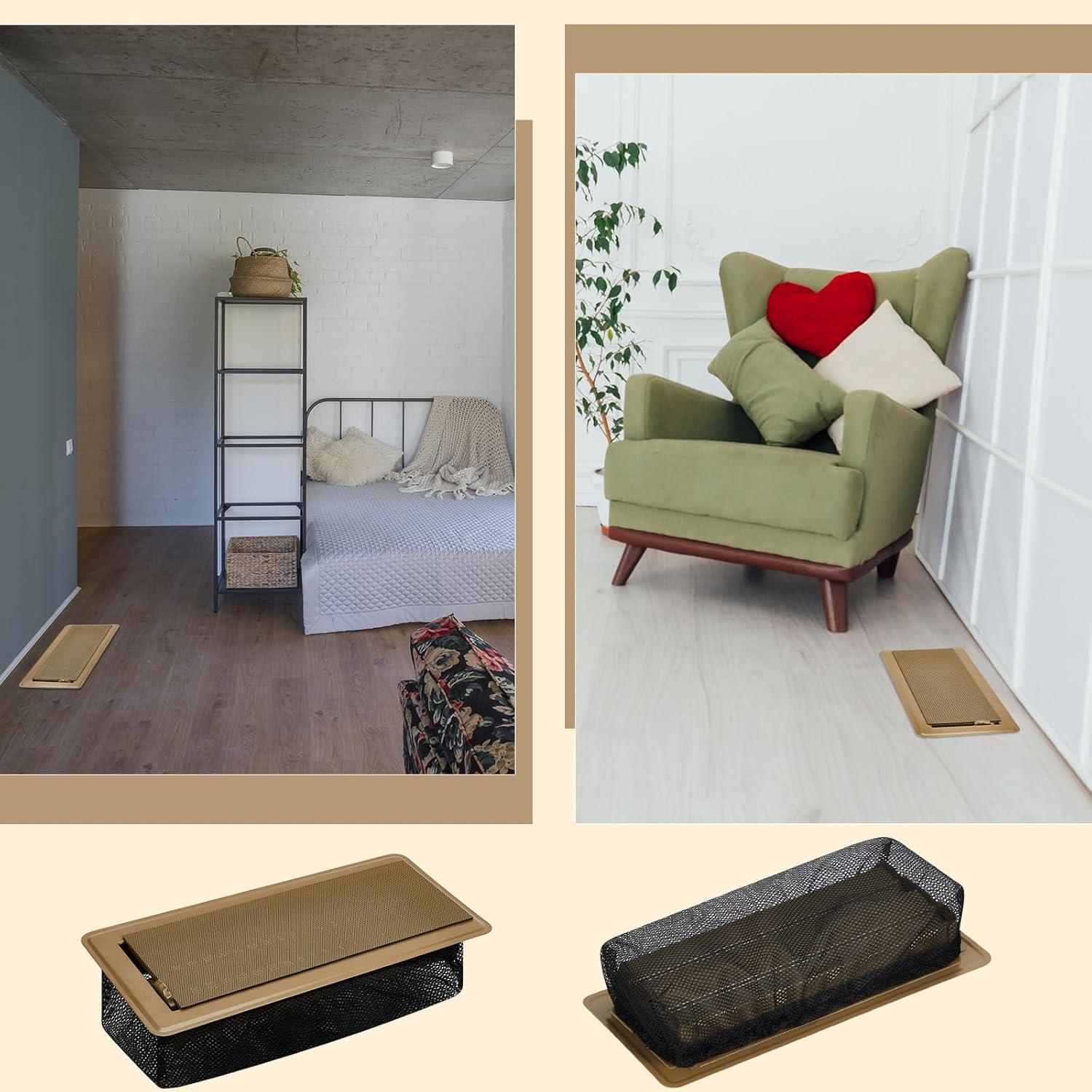 Juego de Rejillas de Piso Zonon 40 Pcs 10 x 25 cm Marrón