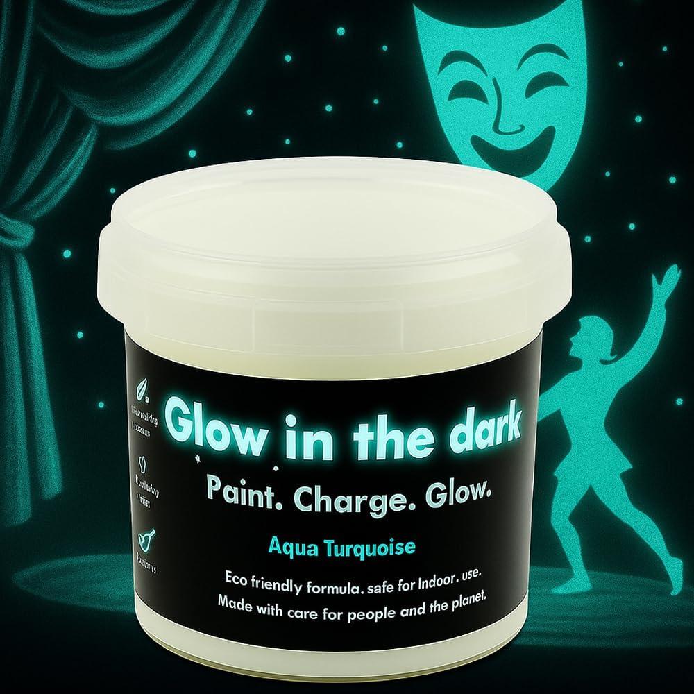 Pintura Fosforescente Procart 100 g Turquesa Aqua Brilla en la Oscuridad