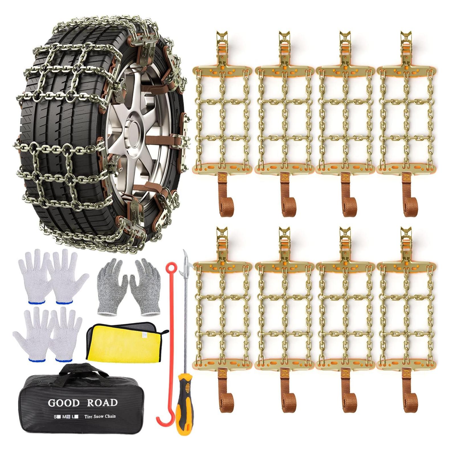 Cadenas de Nieve AutoChoice para Neumáticos 165-205mm - 8 Piezas