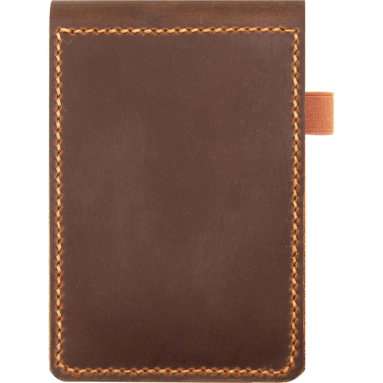 Cubierta de Cuaderno de Cuero Genuino Turbosnail 3x5" Negro