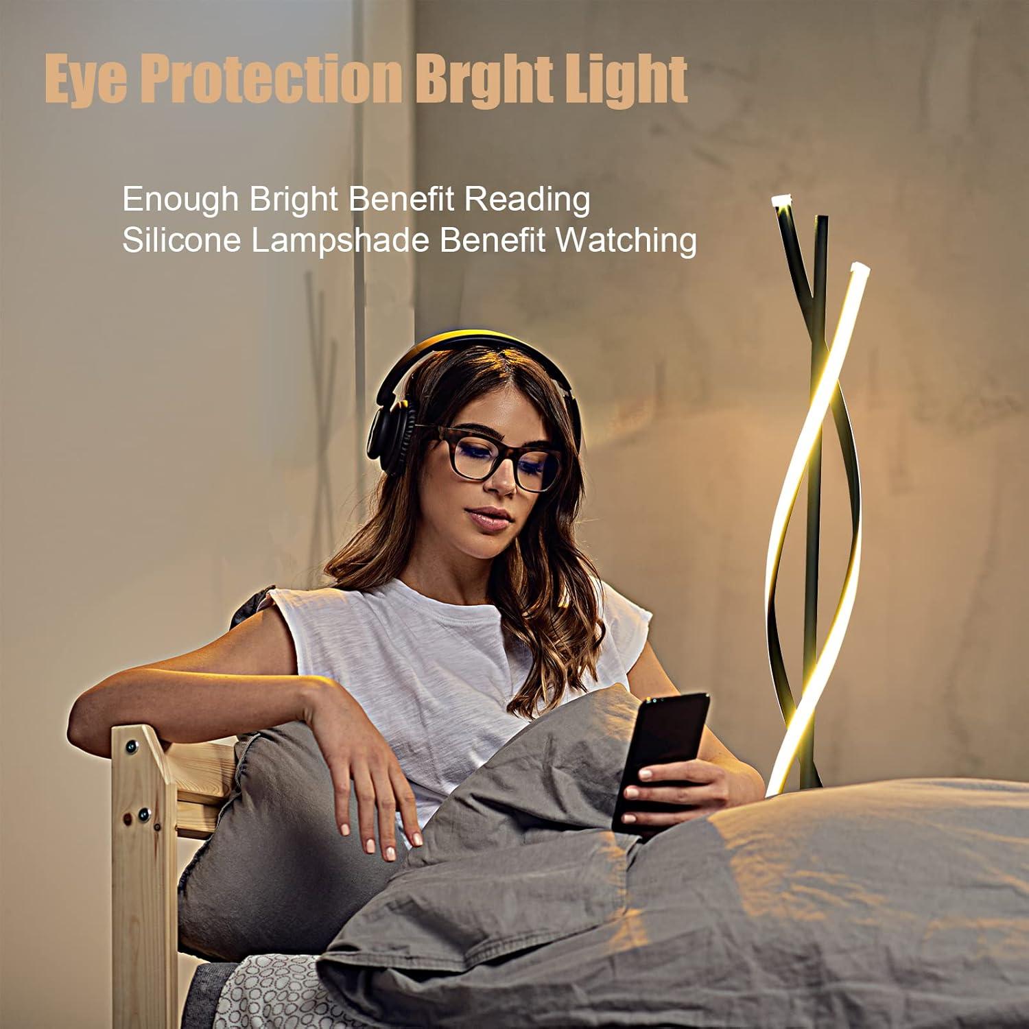 Lámpara de Pie LED AooLiWang 155 cm Control Remoto 3 Colores