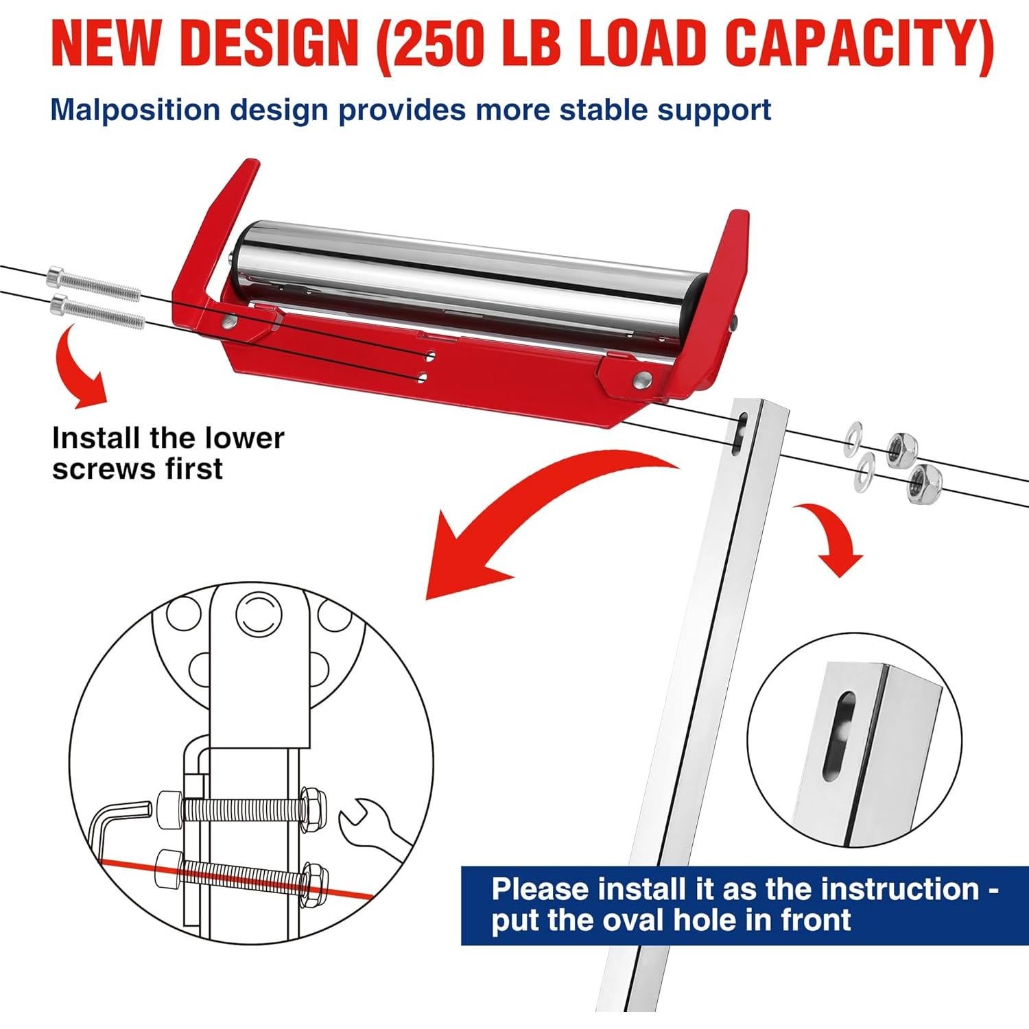 Soporte de Rodillo Plegable WORKPRO 113.4 kg Ajustable