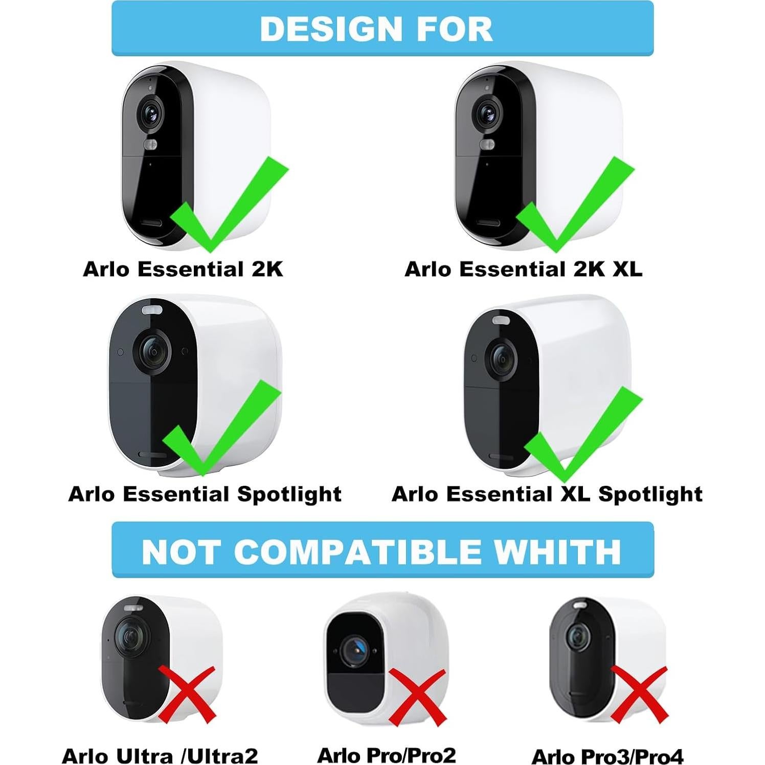 Cargador Solar AYIIFEI para Cámara Arlo Essential 2K - 4m Cable