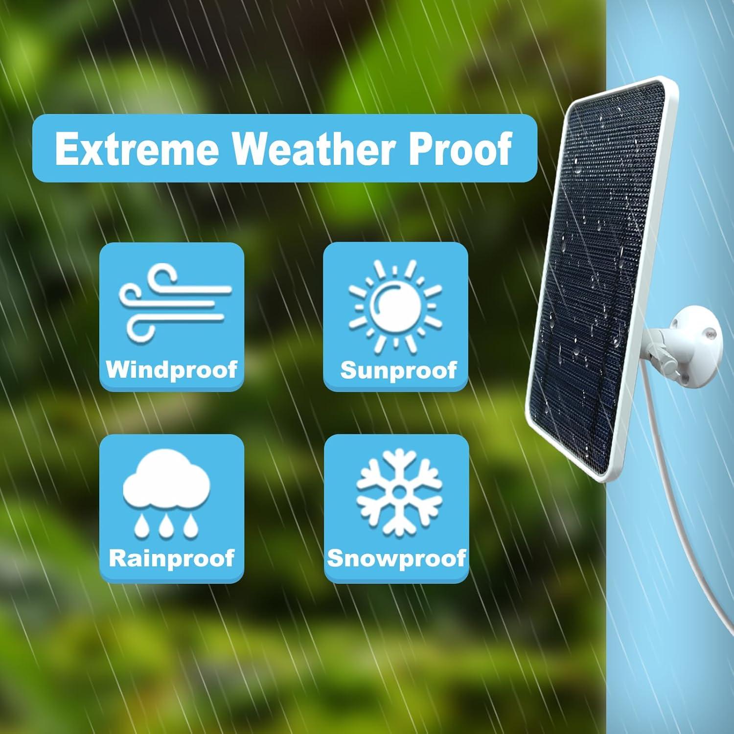 Cargador Solar AYIIFEI para Cámara Arlo Essential 2K - 4m Cable