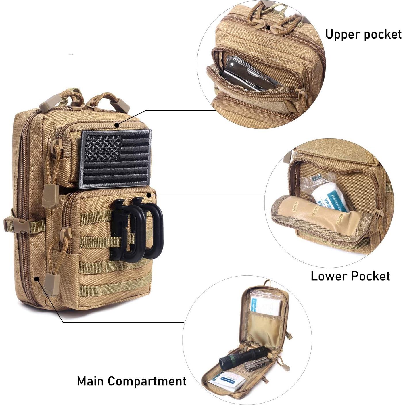 Bolsa Molle Táctica Tacticool Compacta EDC 5 Bolsillos