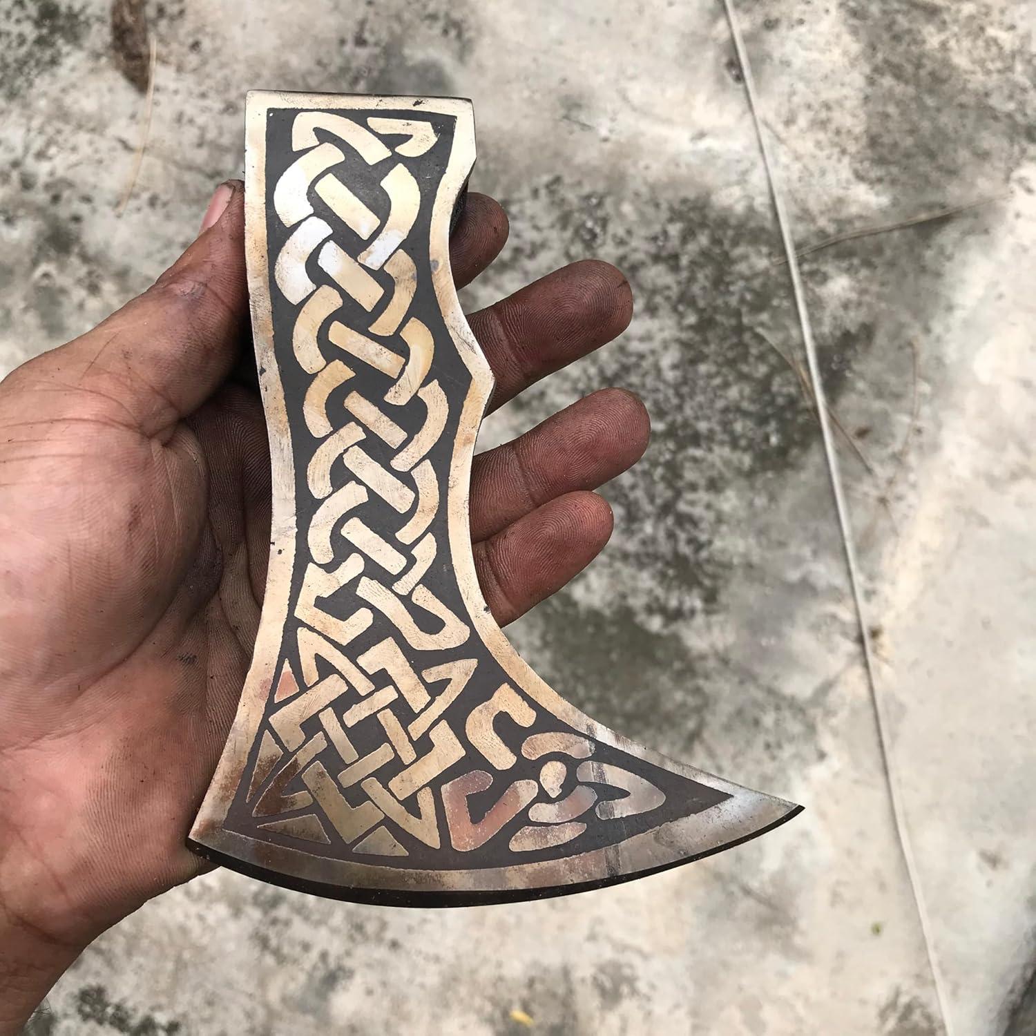 Hacha Vikinga Forjada a Mano Master Damascus 15.24 cm - Regalo Único