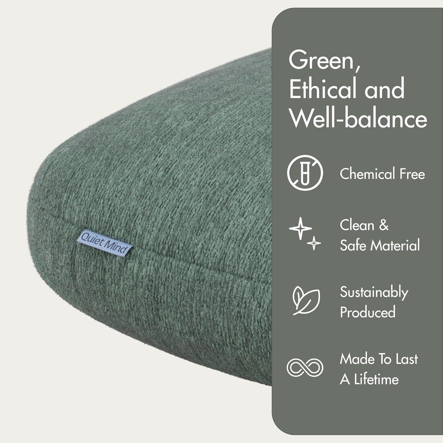 Almohada con peso Quiet Mind Pequeña 2.72 kg Verde Agave