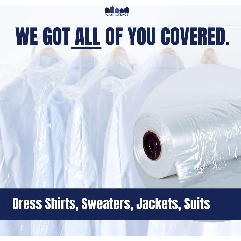 Bolsas de Plástico para Prendas Plasticplace 53.34x17.78x76.2cm 577 Unidades