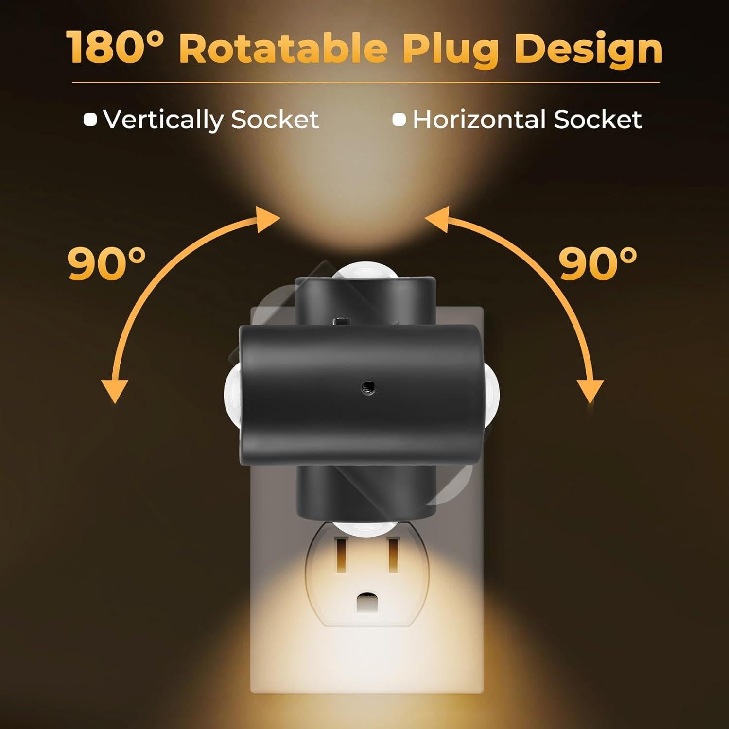 Luces Nocturnas LED Tsexes Regulables 0-200LM 3000K Paquete de 4