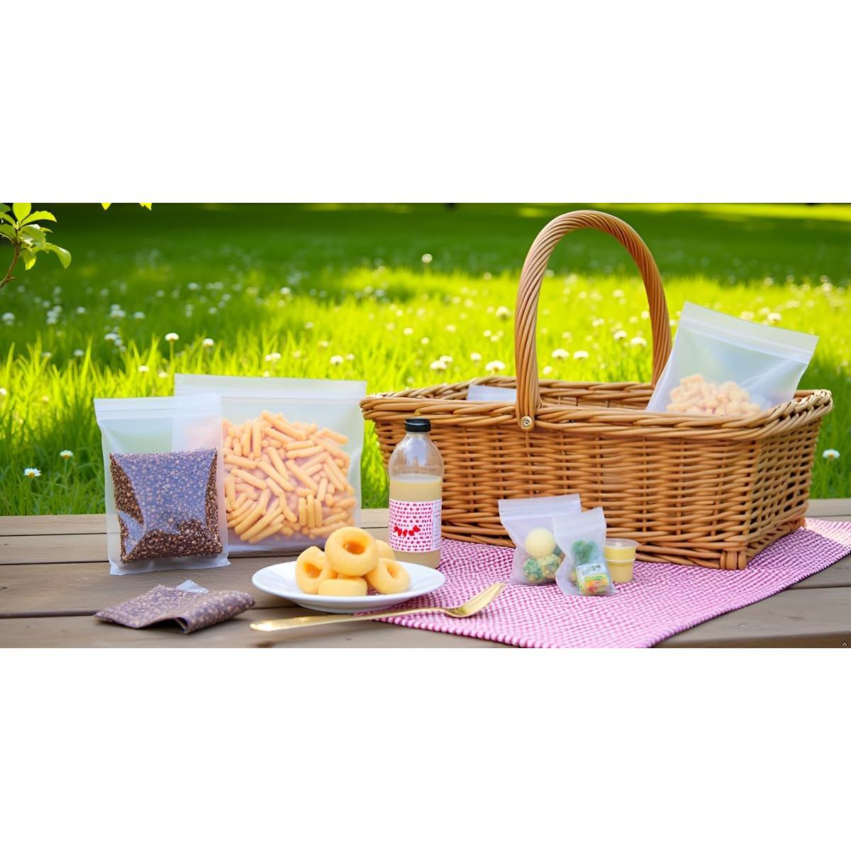 Paquete de 10 Bolsas Reutilizables Genérico 3 Tamaños Azul