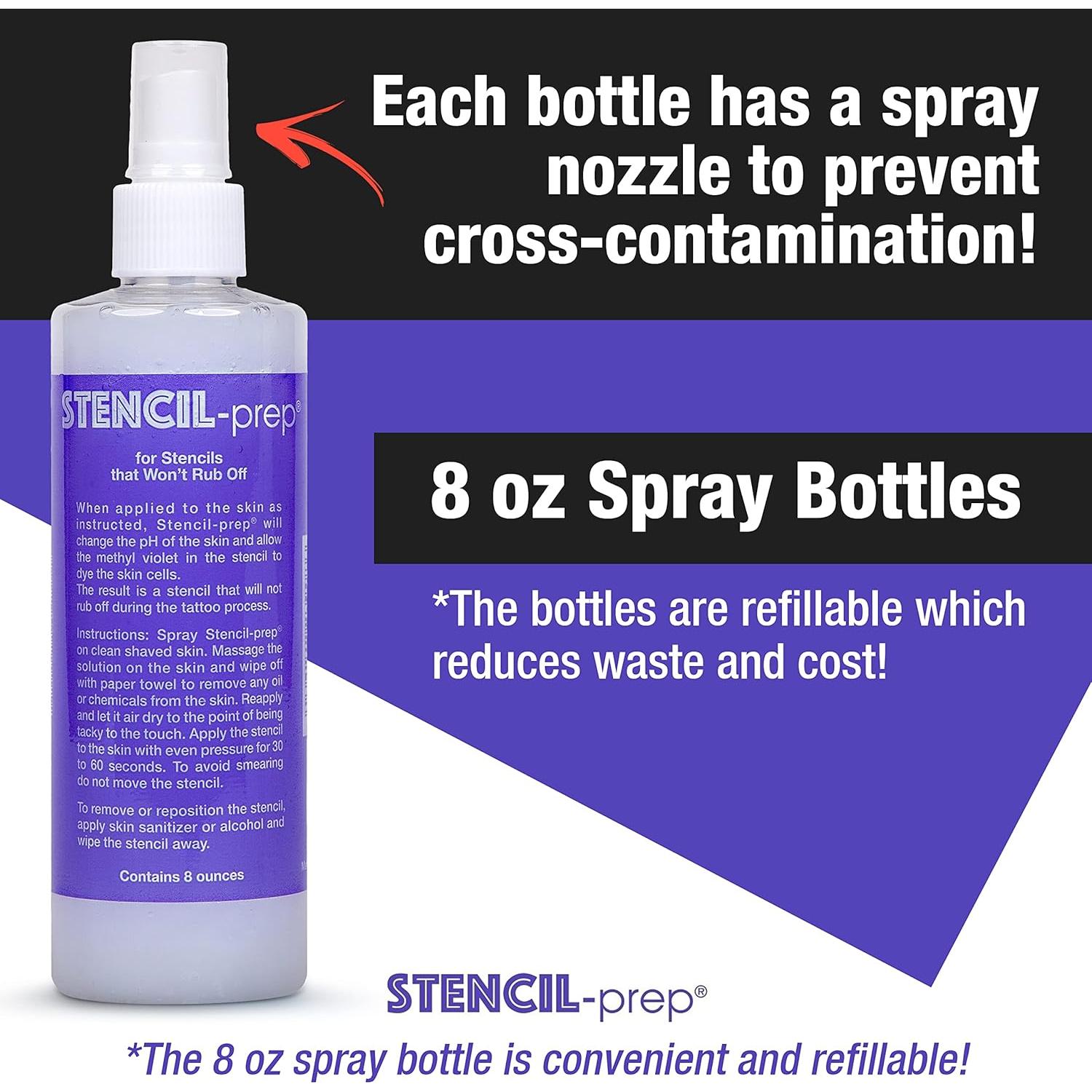 Spray Preparador de Plantillas Stencil.prep 236.6 ml - Tatuaje