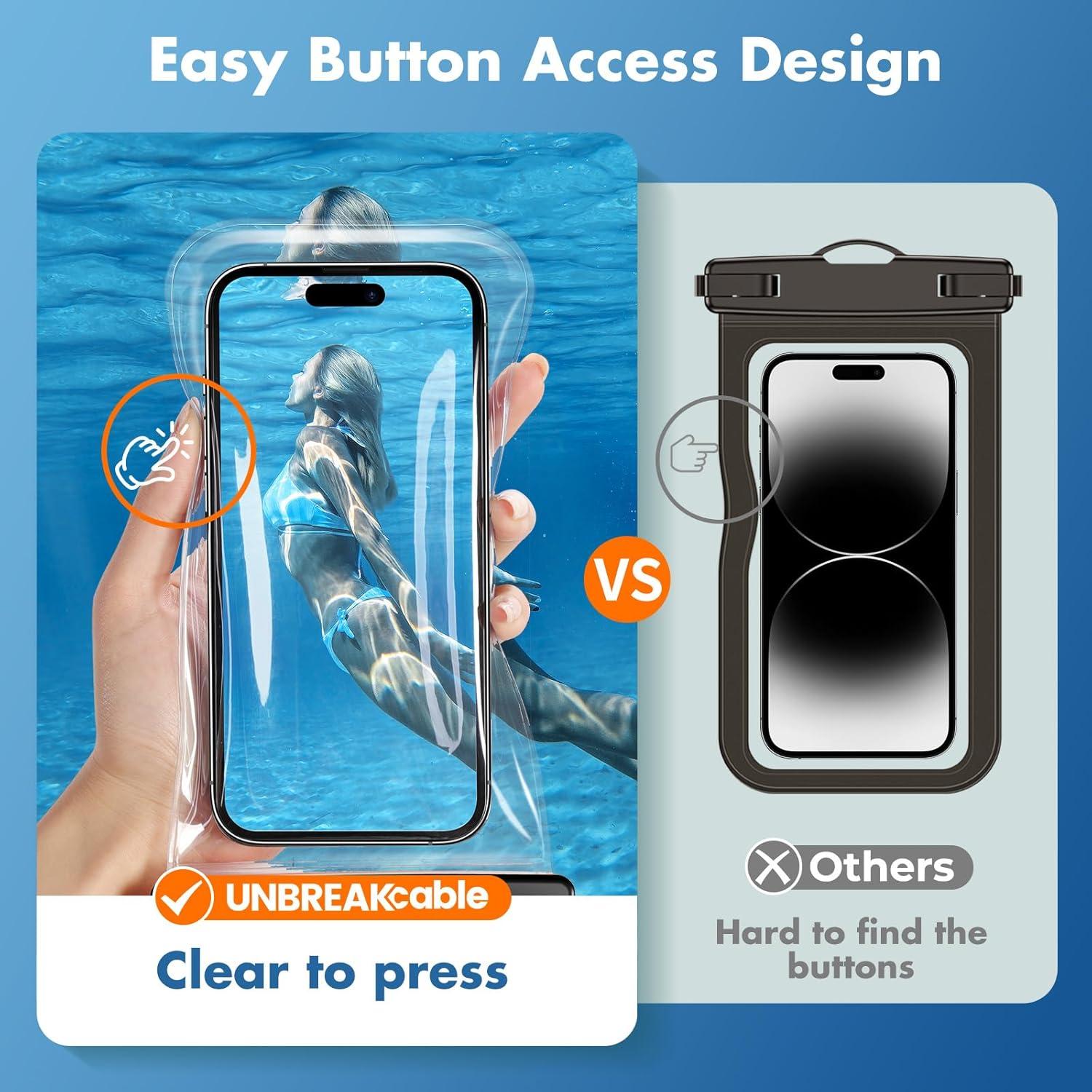 Funda Impermeable UNBREAKcable - 2 Piezas para Smartphones 7"