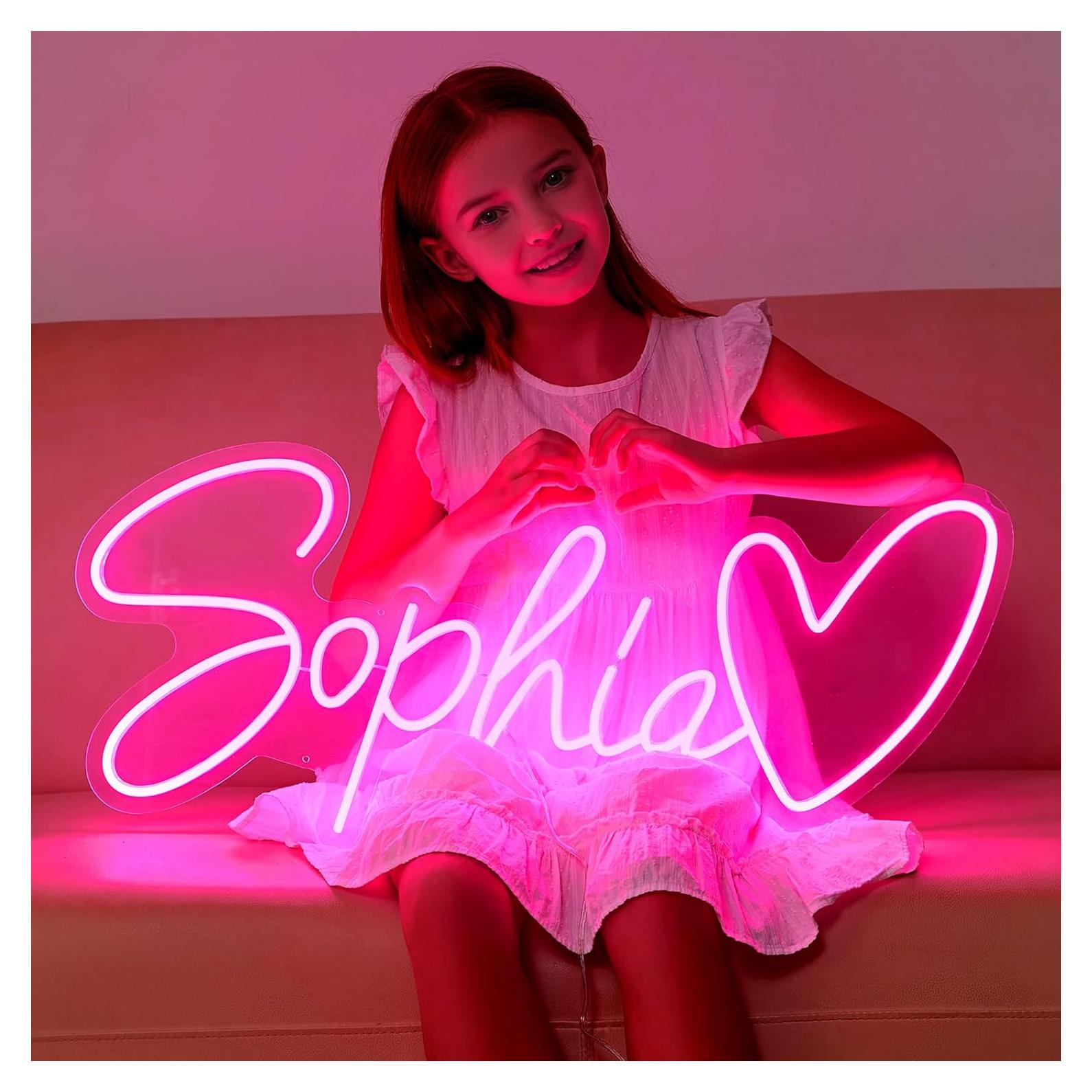 Letrero de Neón Personalizado YOSLEDUP 25-152 cm LED Decorativo