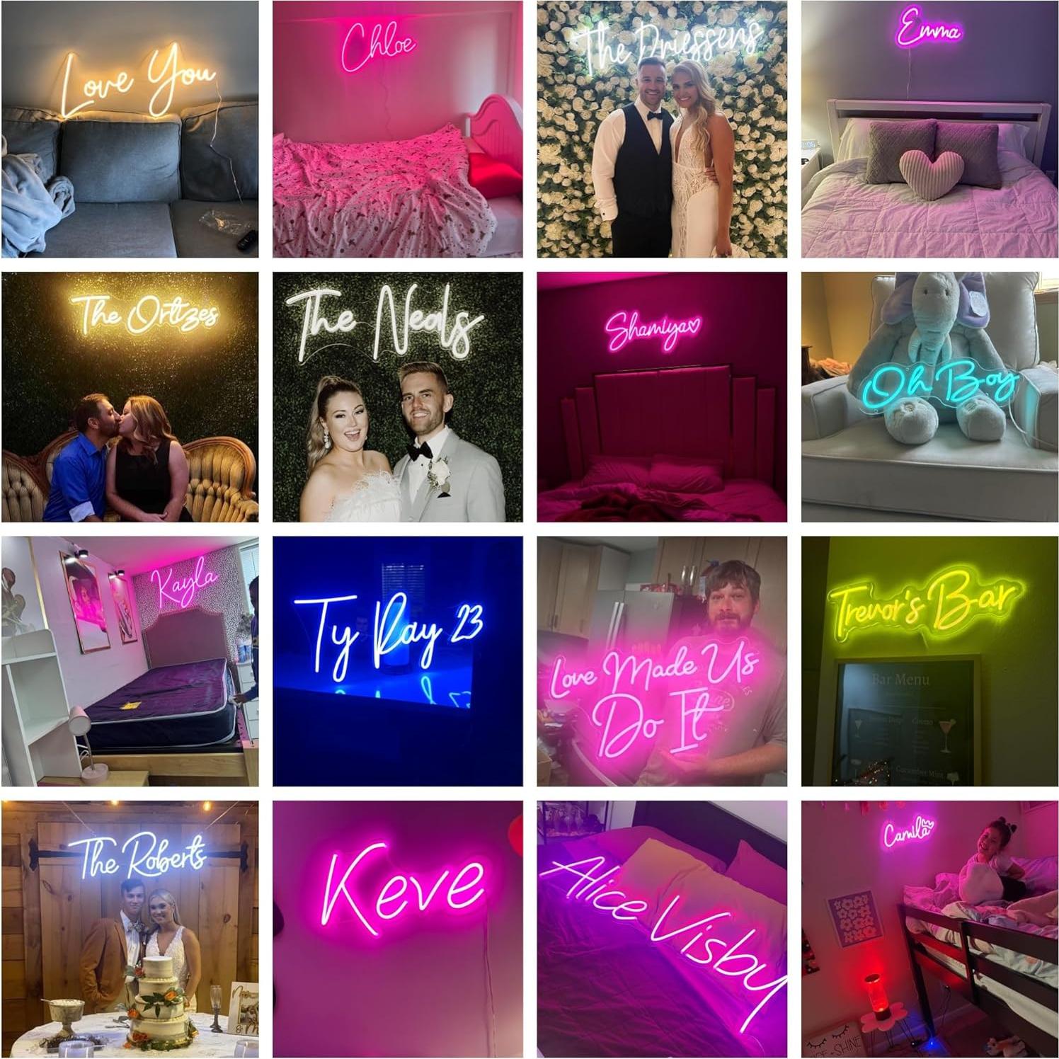 Letrero de Neón Personalizado YOSLEDUP 25-152 cm LED Decorativo