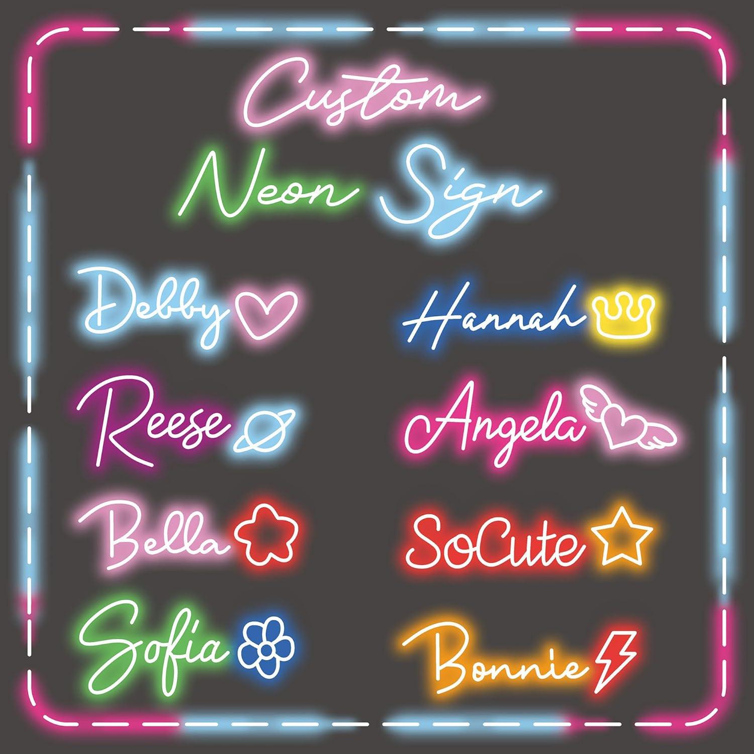 Letrero de Neón Personalizado YOSLEDUP 25-152 cm LED Decorativo