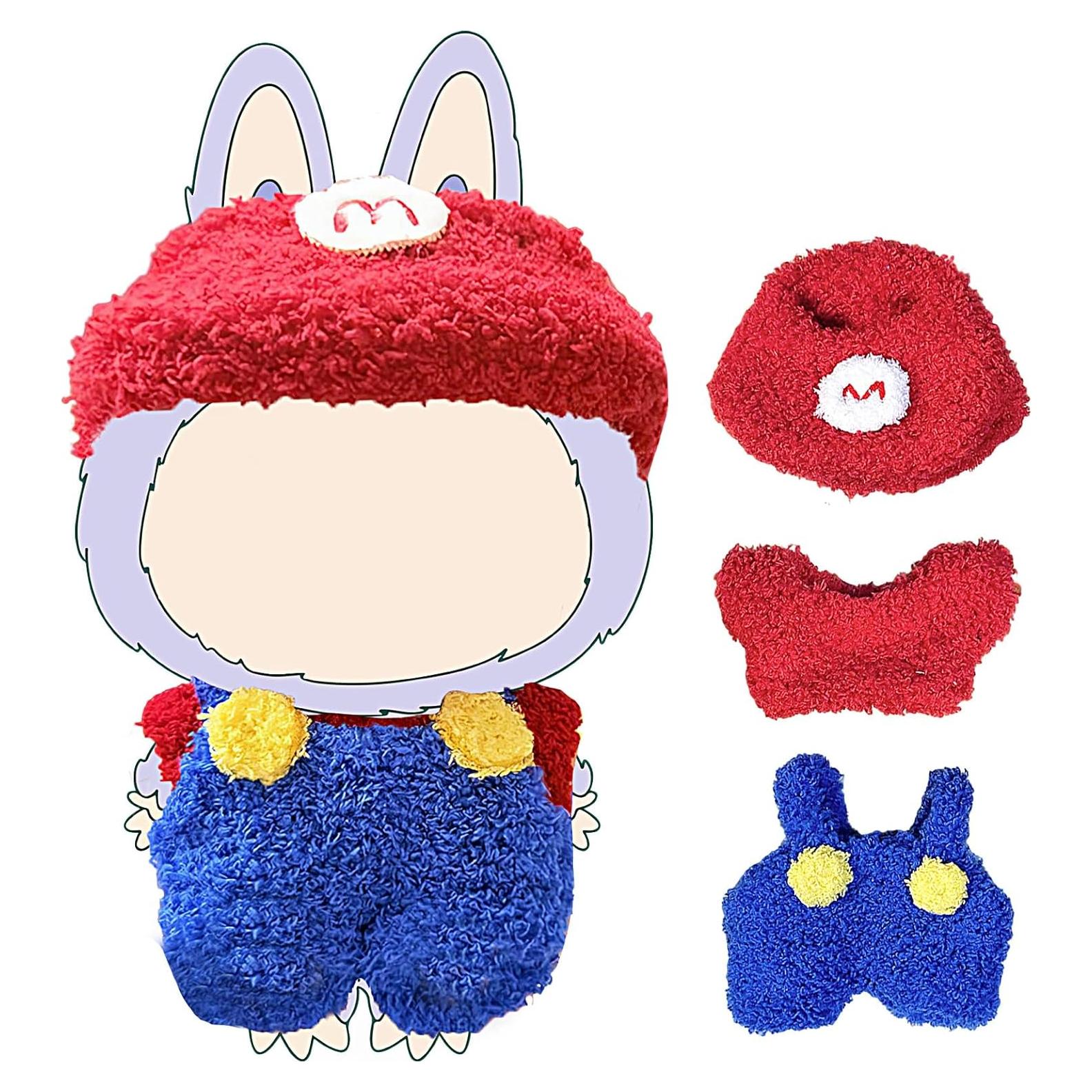 Conjunto de Ropa para Muñeca 17cm Labubu Estilo Azul 1