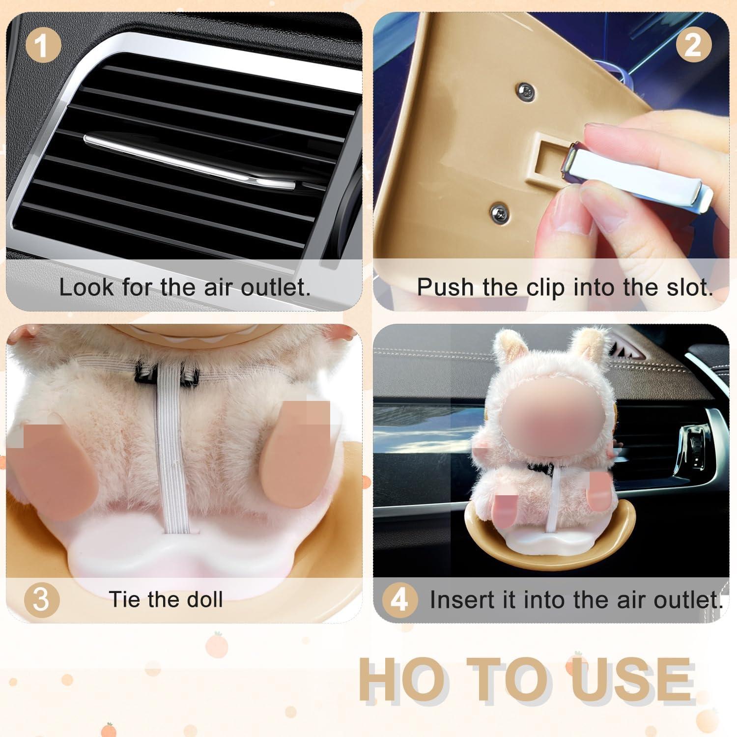 Silla de Auto para Muñeca ApisNest Marrón con Soporte