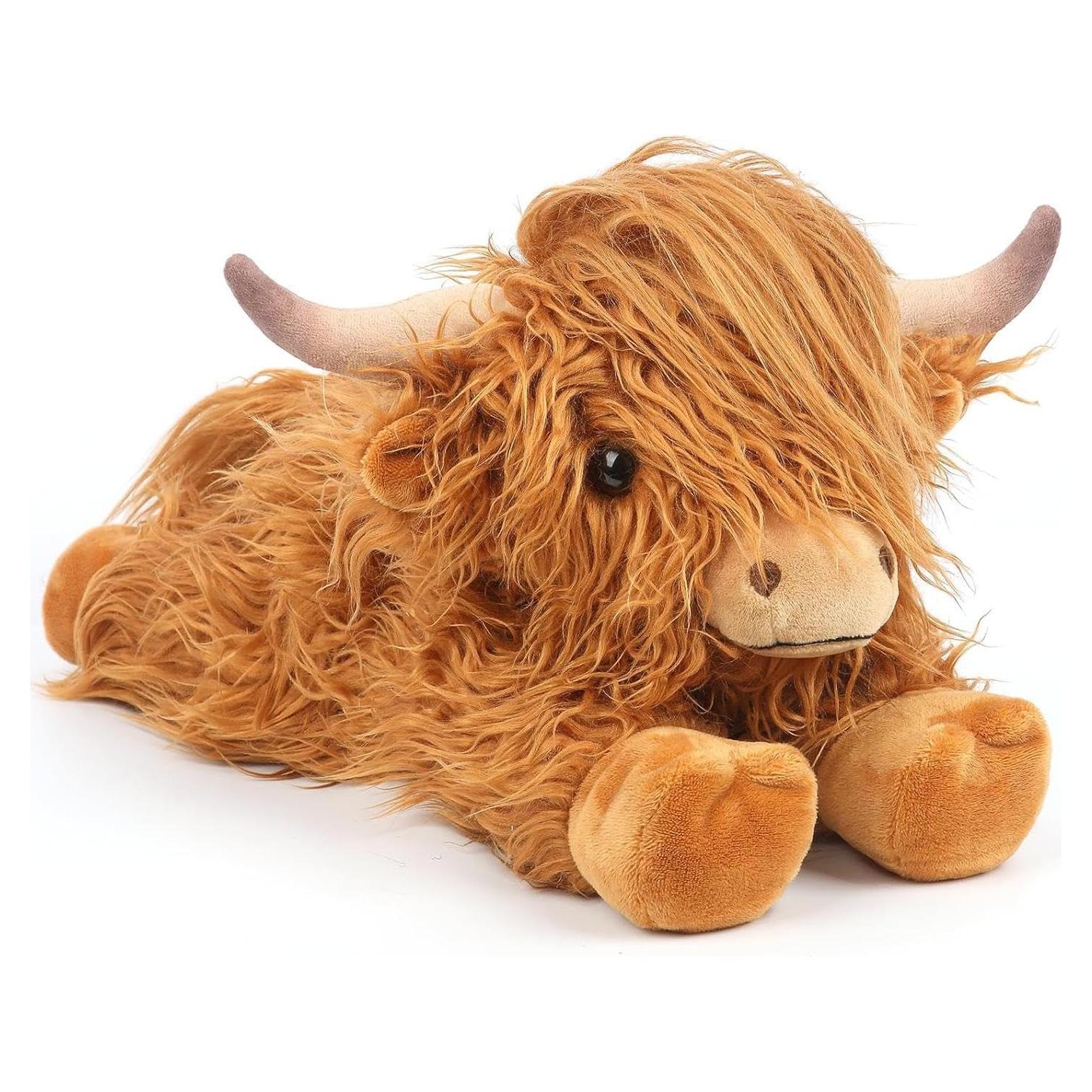 Peluches de Vaca de las Tierras Altas BLORFY - 20 cm, Amarillo