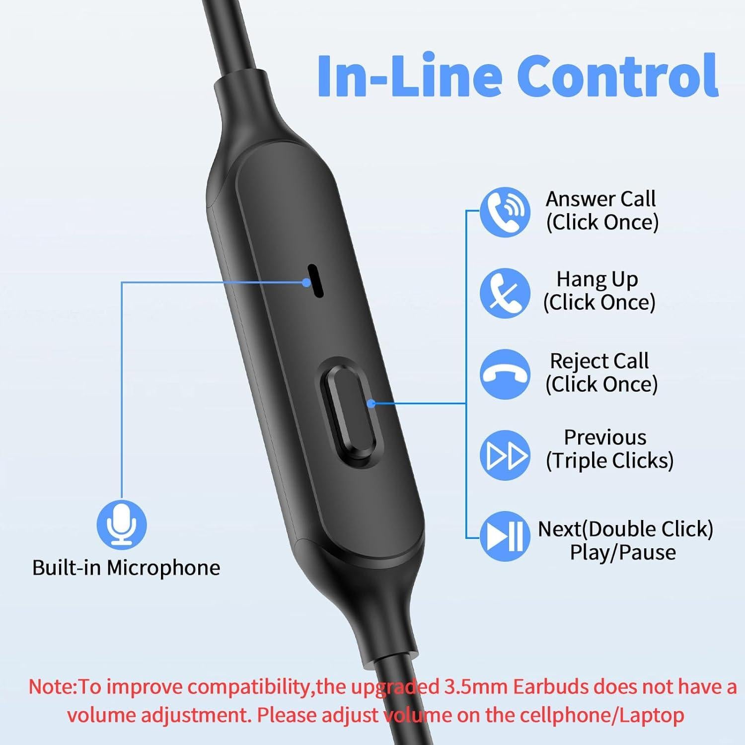 Auriculares con cable AIAUXAI AlAUXAI00092 HiFi 3.5mm Negro