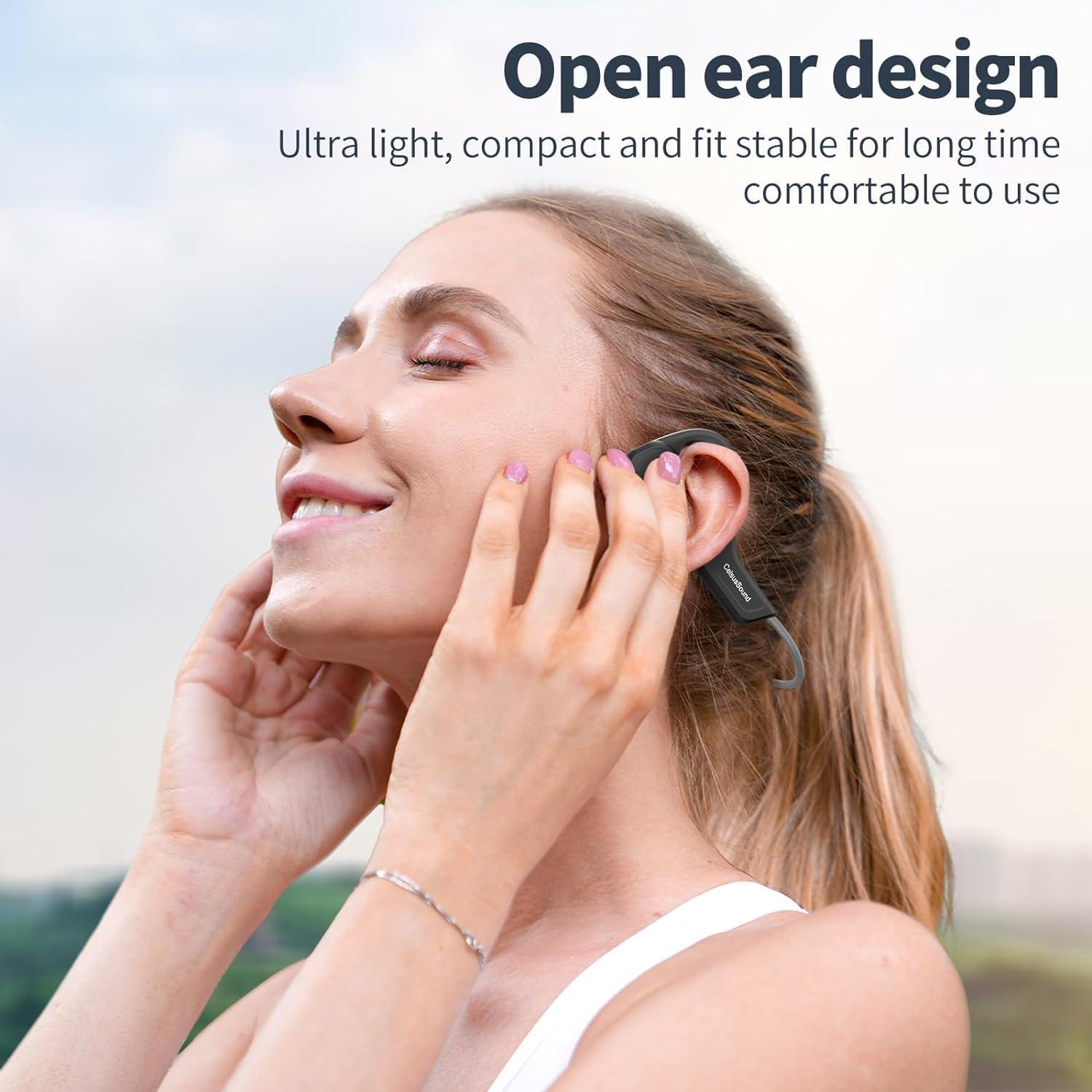 Auriculares de Conducción Ósea Bluetooth 5.3 IPX7 S800C Gris