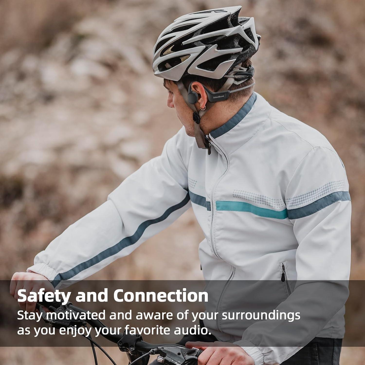 Auriculares de Conducción Ósea Bluetooth 5.3 IPX7 S800C Gris