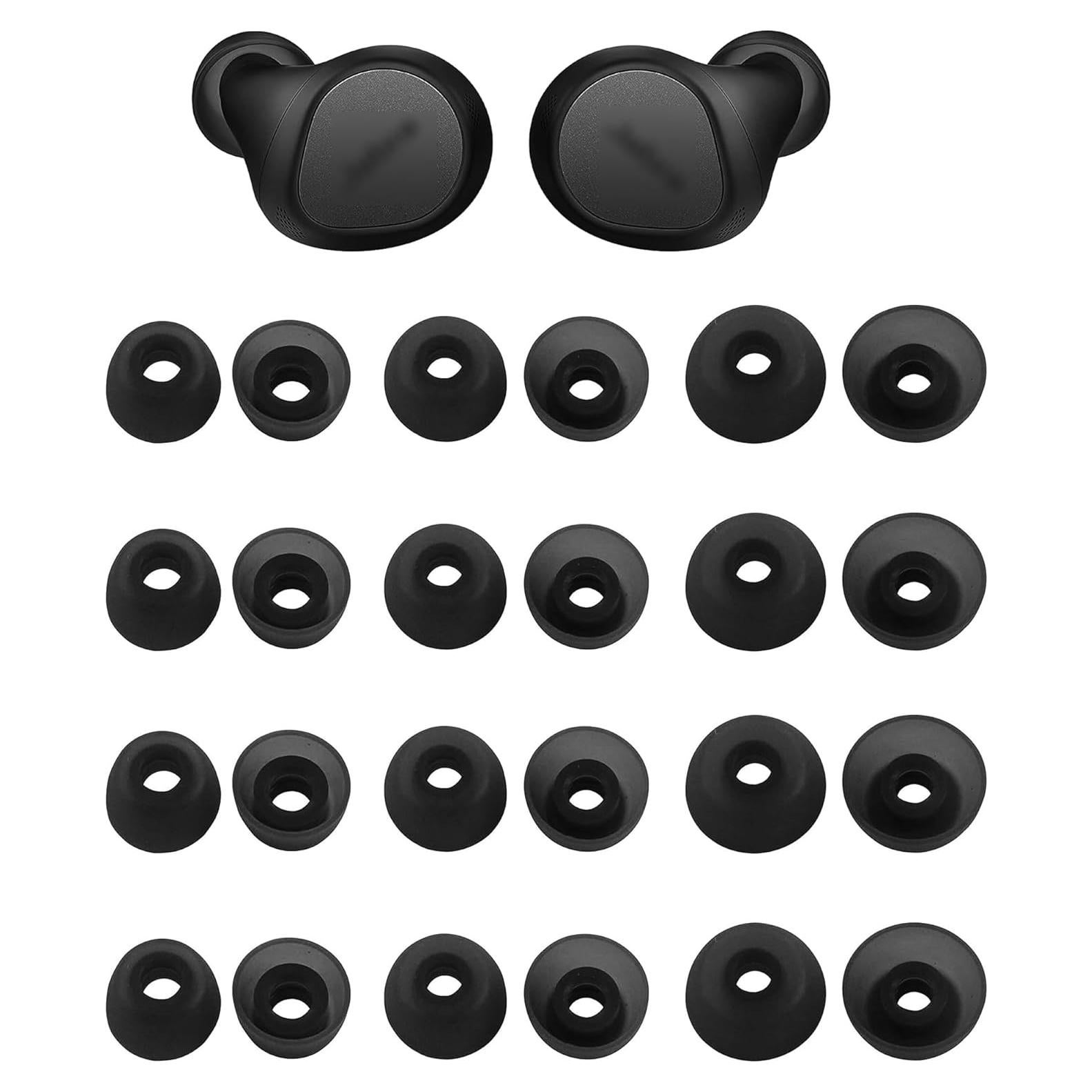 Puntas de oído Rqker para Jabra Elite 65t/75t/Active, 12 pares S/M/L