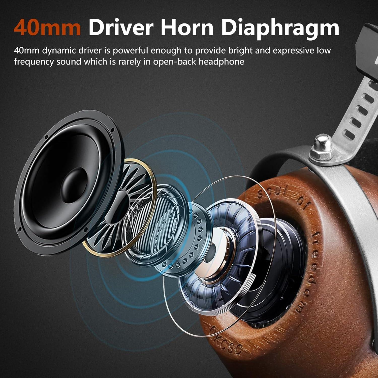 Auriculares sobre la oreja OKCSC M1 Pro con cable 40mm