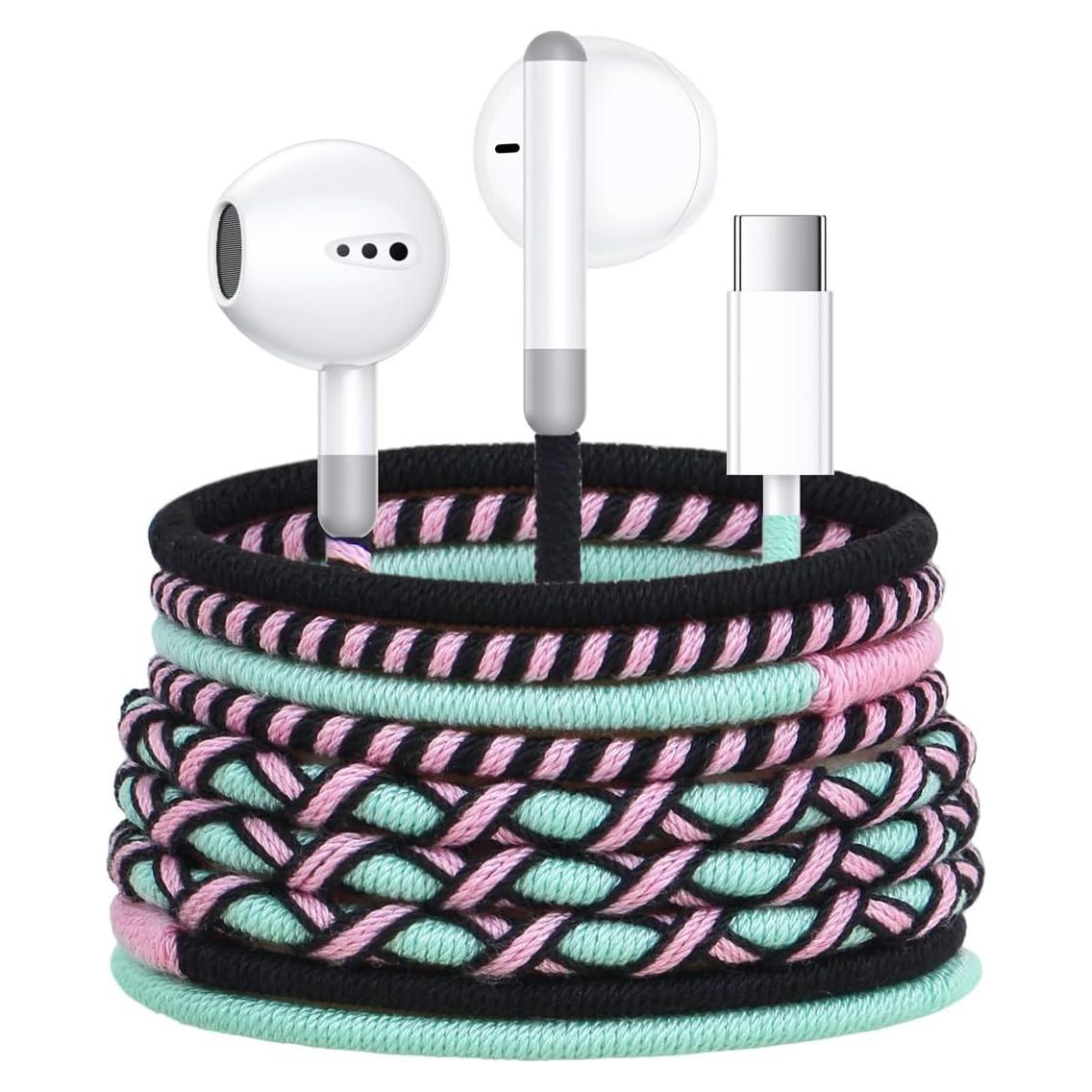 Auriculares USB C URIZONS TC7 trenzados con micrófono y volumen