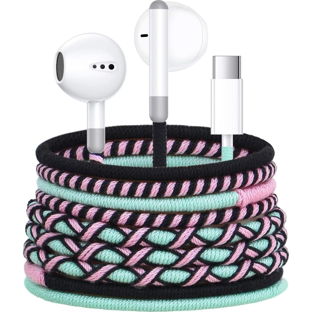 Auriculares USB C URIZONS TC7 trenzados con micrófono y volumen