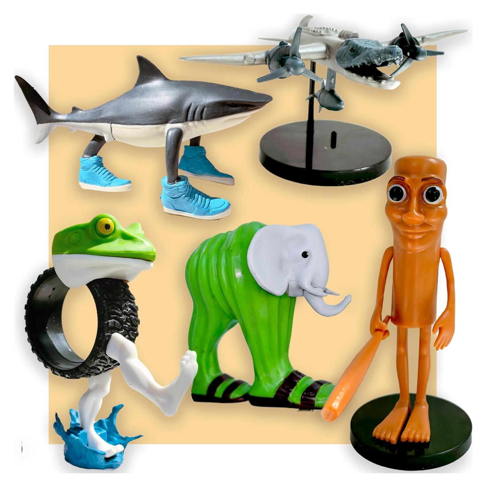 Figuras de Juguete 3D Eanjia Mix Italian Brainrot 17.78 cm - 5 Pcs