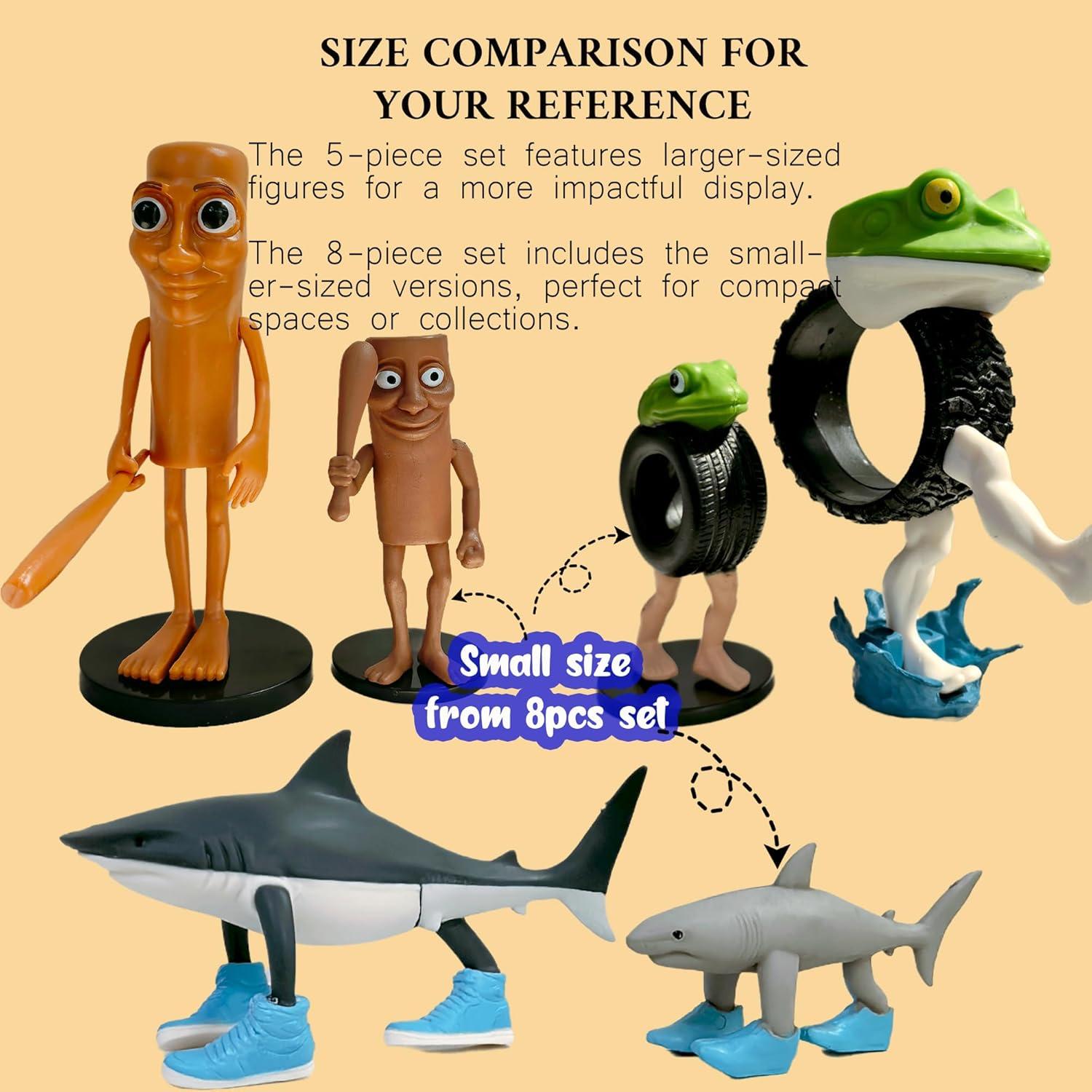 Figuras de Juguete 3D Eanjia Mix Italian Brainrot 17.78 cm - 5 Pcs