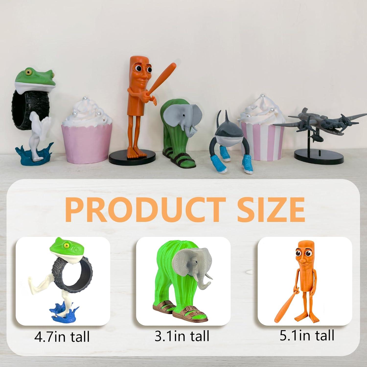 Figuras de Juguete 3D Eanjia Mix Italian Brainrot 17.78 cm - 5 Pcs