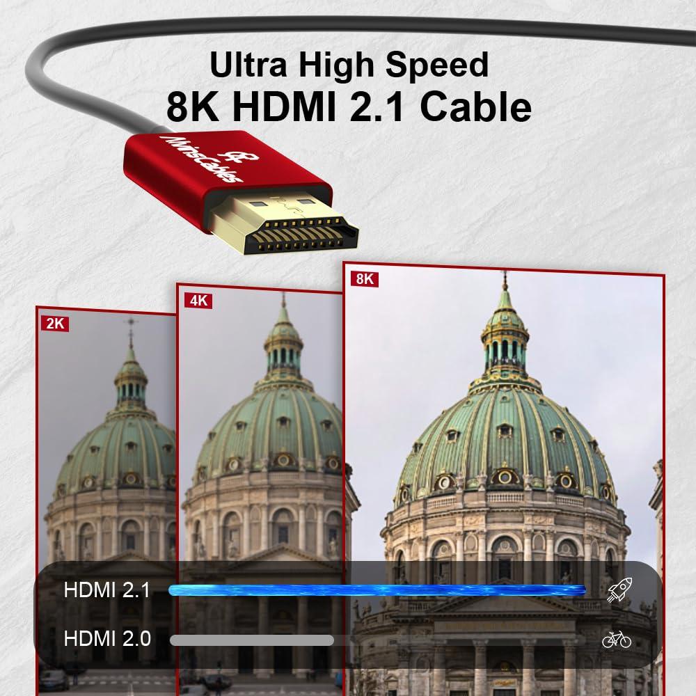 Cable HDMI 8K 2.1 Cables de Alvin 1.5m Alta Velocidad