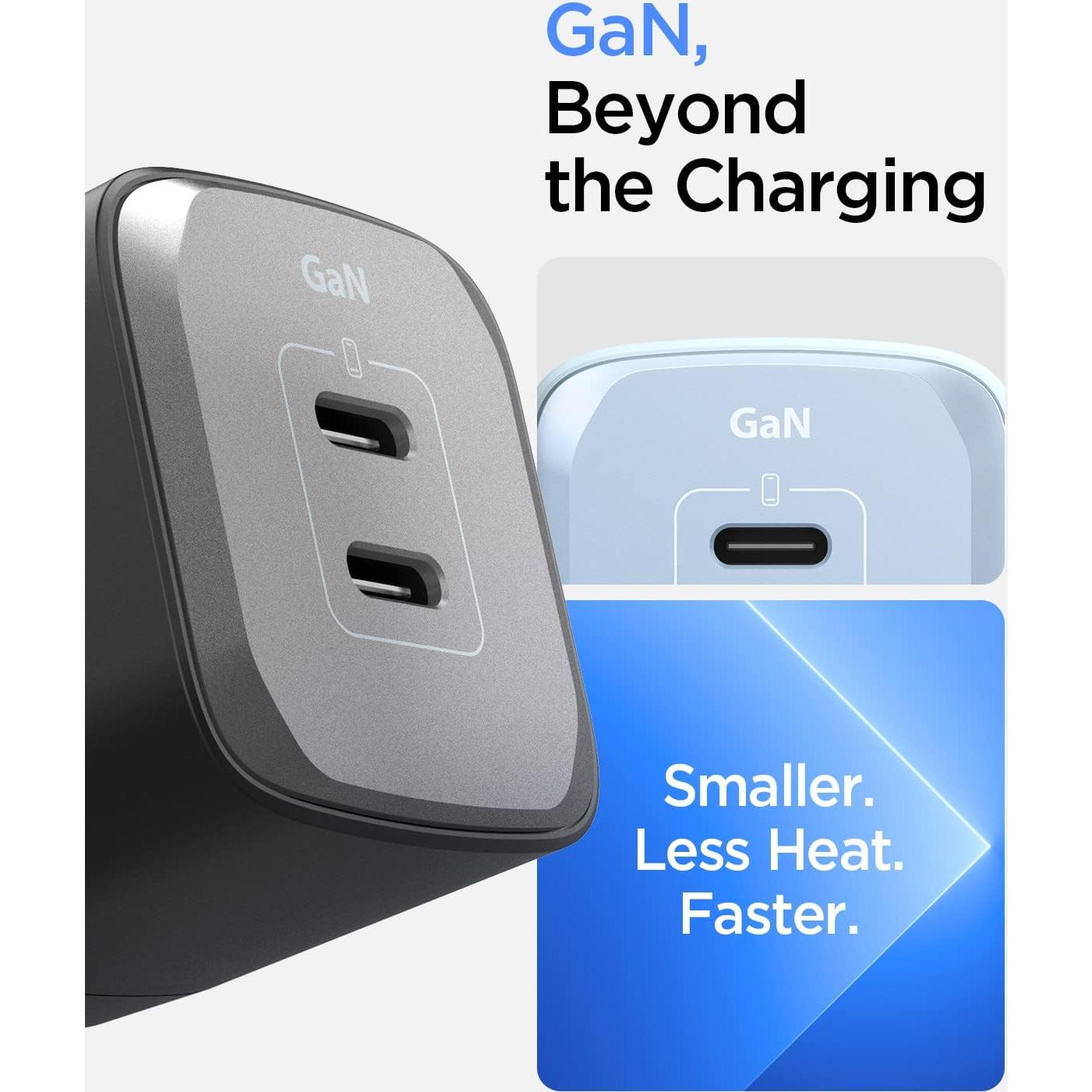 Cargador de Pared USB-C Spigen GaN 352 35W 2 Puertos Blanco