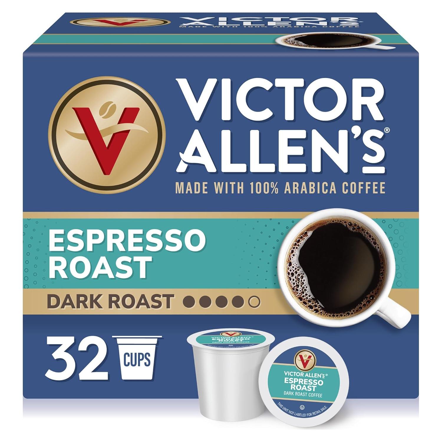 Café Espresso Tostado Victor Allen - 32 Cápsulas para Keurig